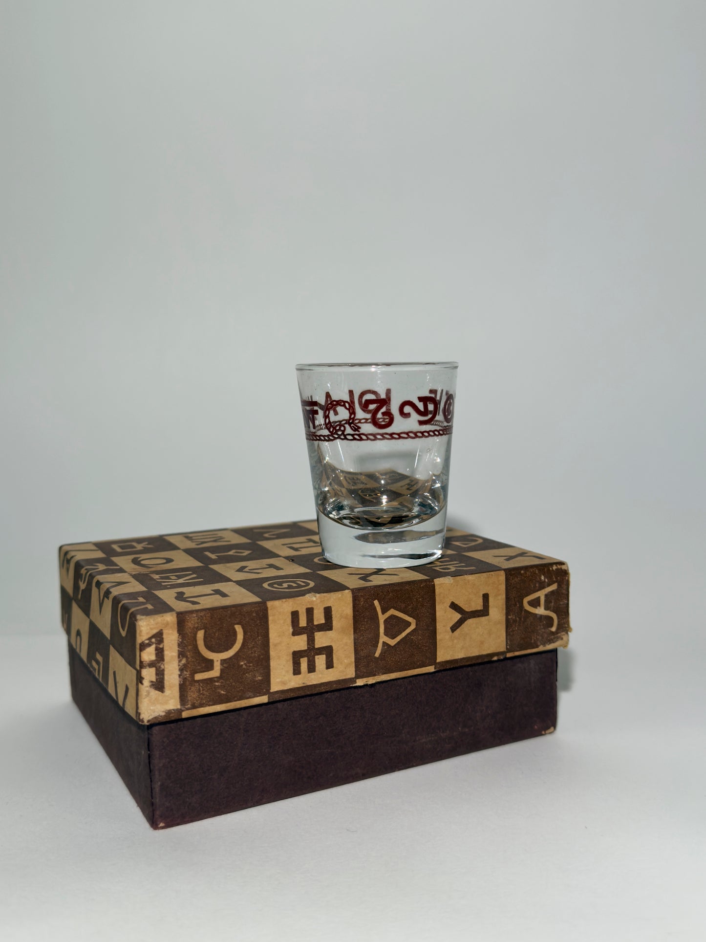Glass Cattle Brand Shot Glasses