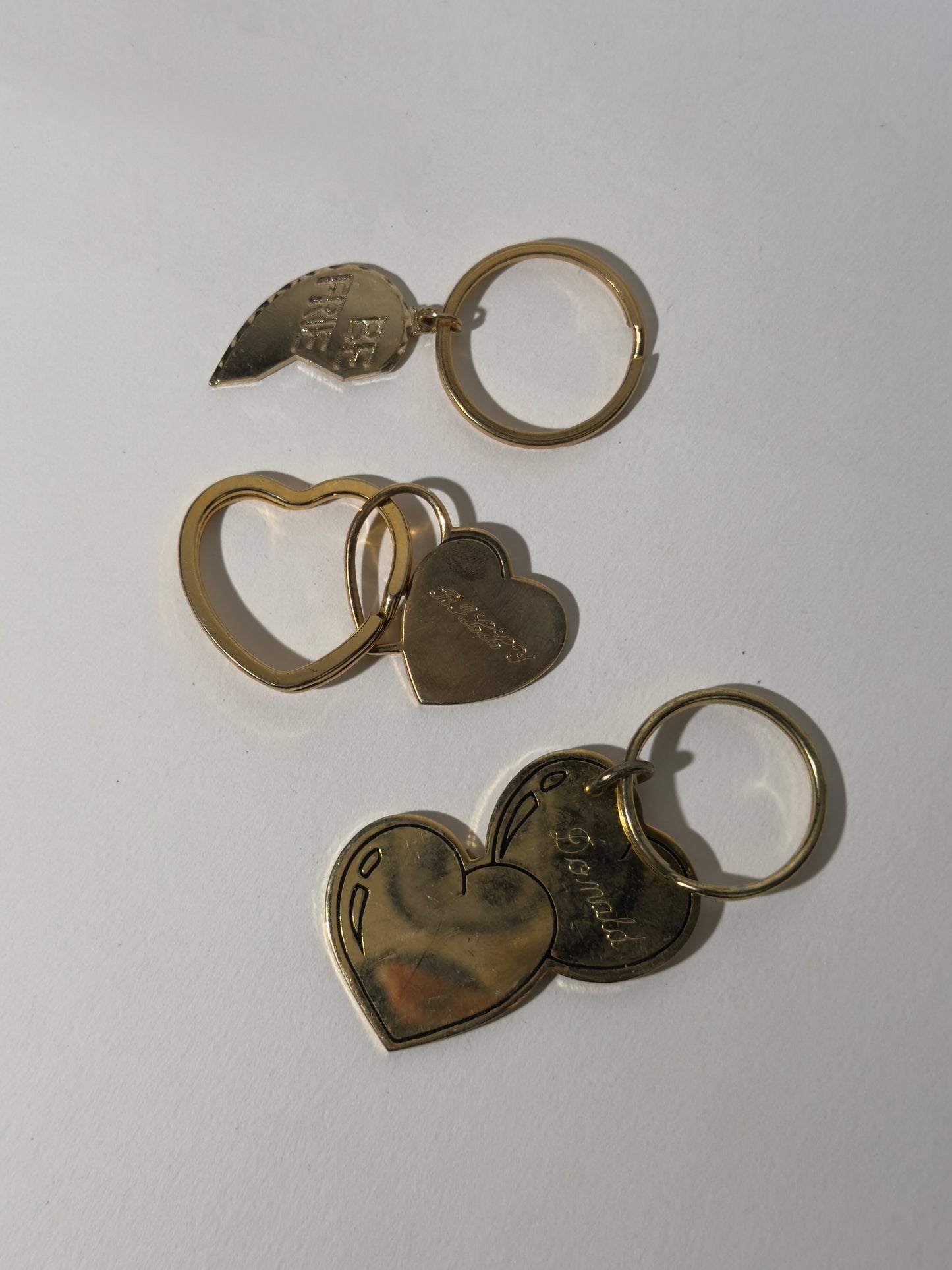 Brass Heart Key Rings