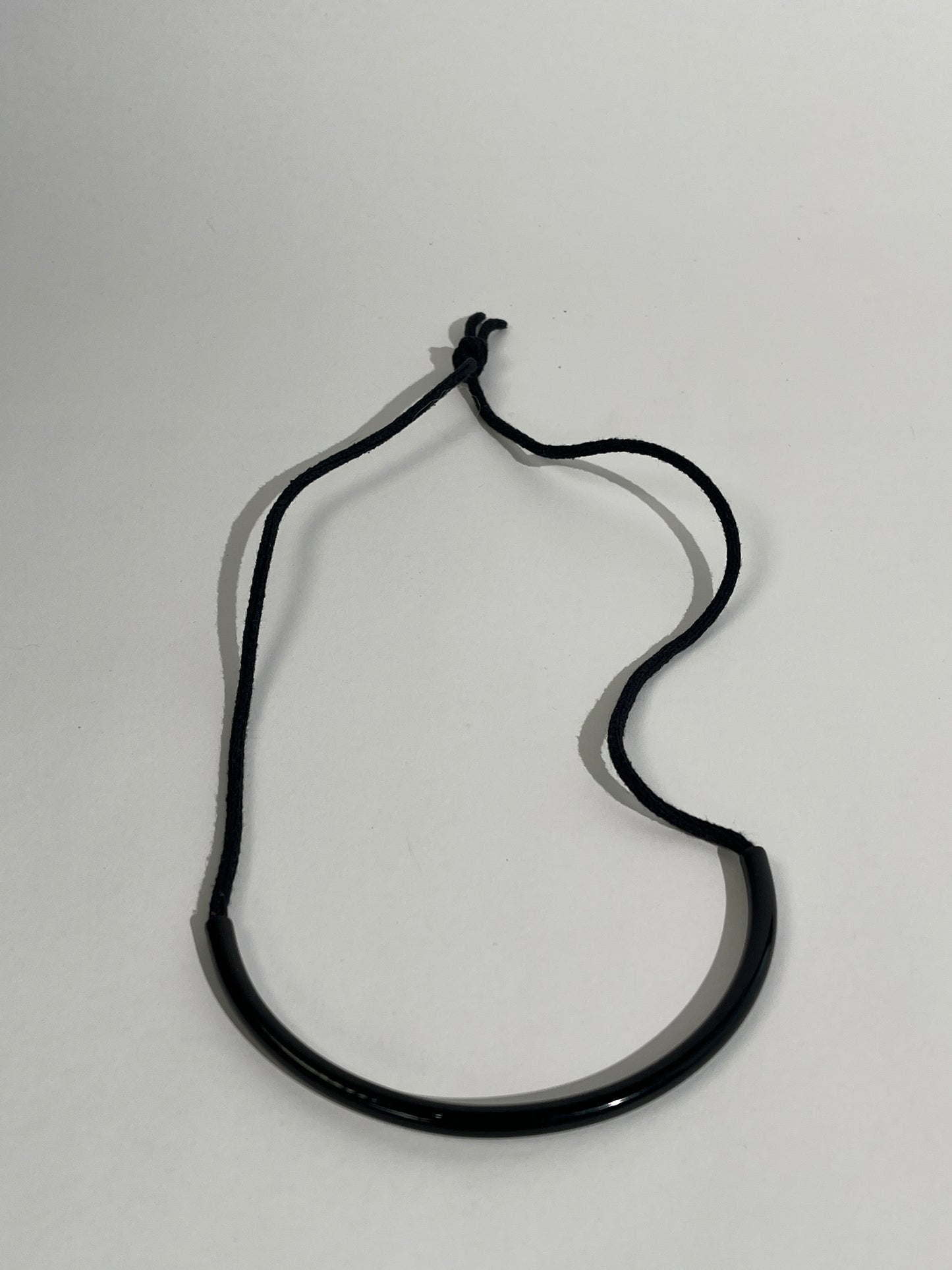 Black Metal Lanyard Necklace