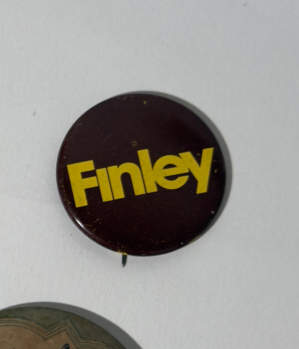 Brown Finley Button Straight Pin