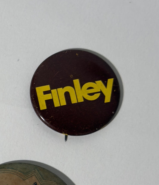 Brown Finley Button Straight Pin