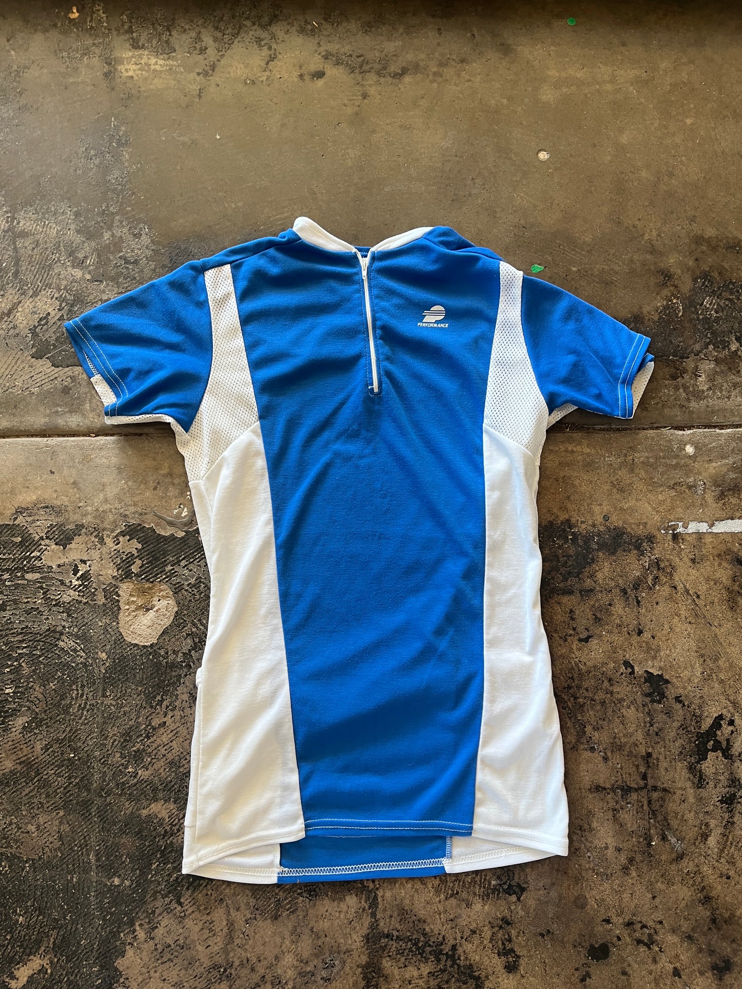 Blue + White Performance Cycling Jersey