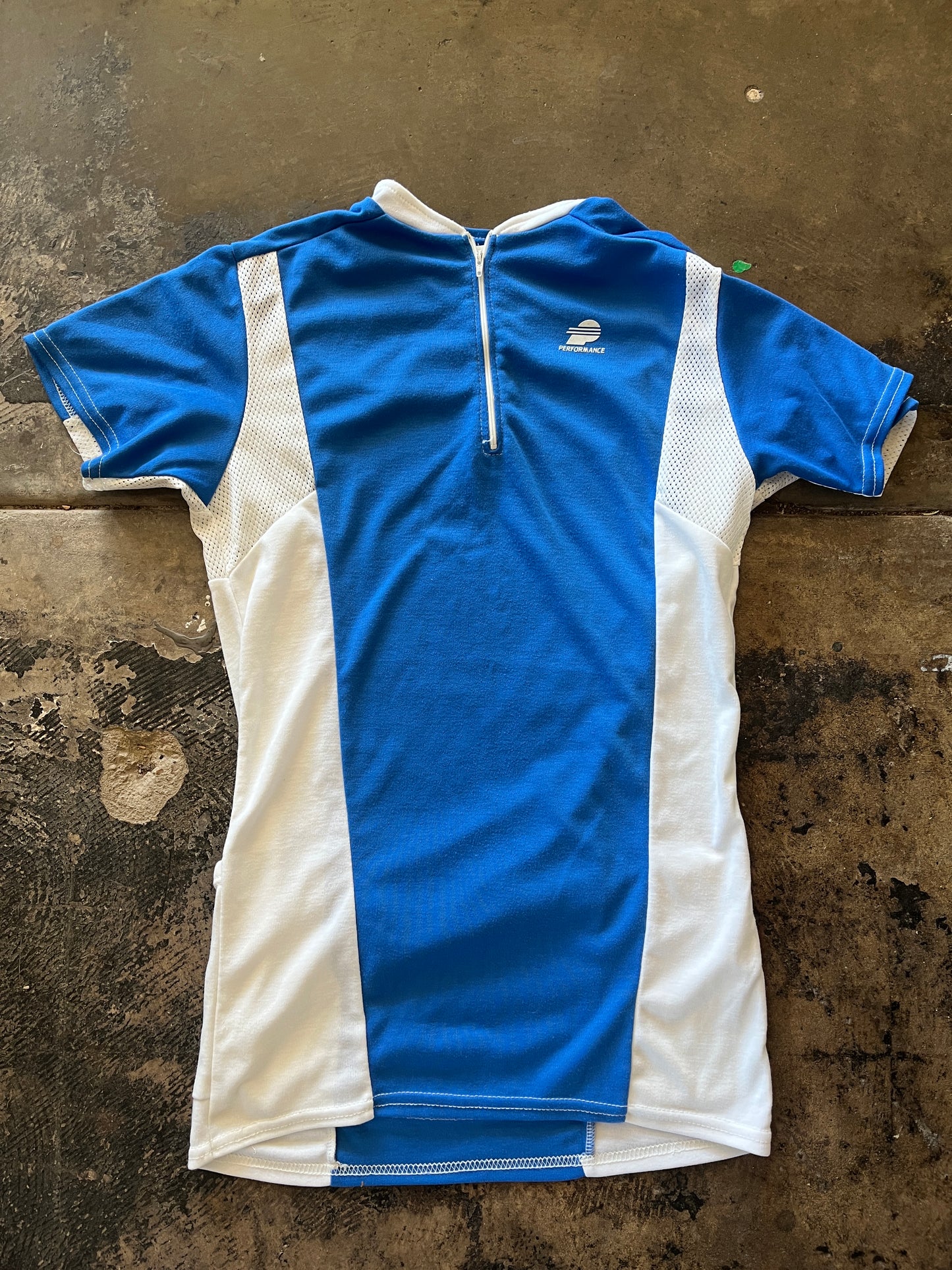 Blue + White Performance Cycling Jersey
