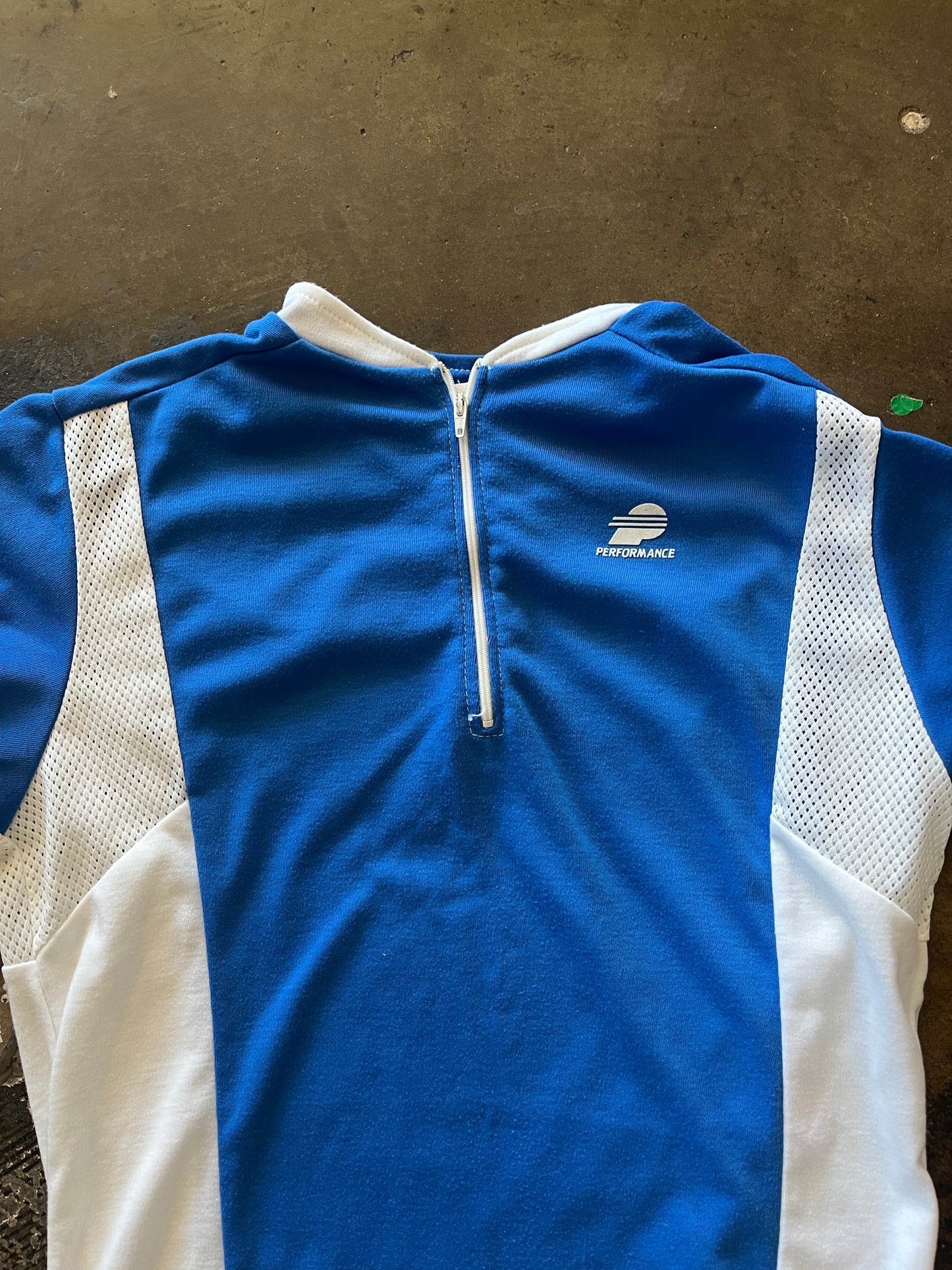 Blue + White Performance Cycling Jersey