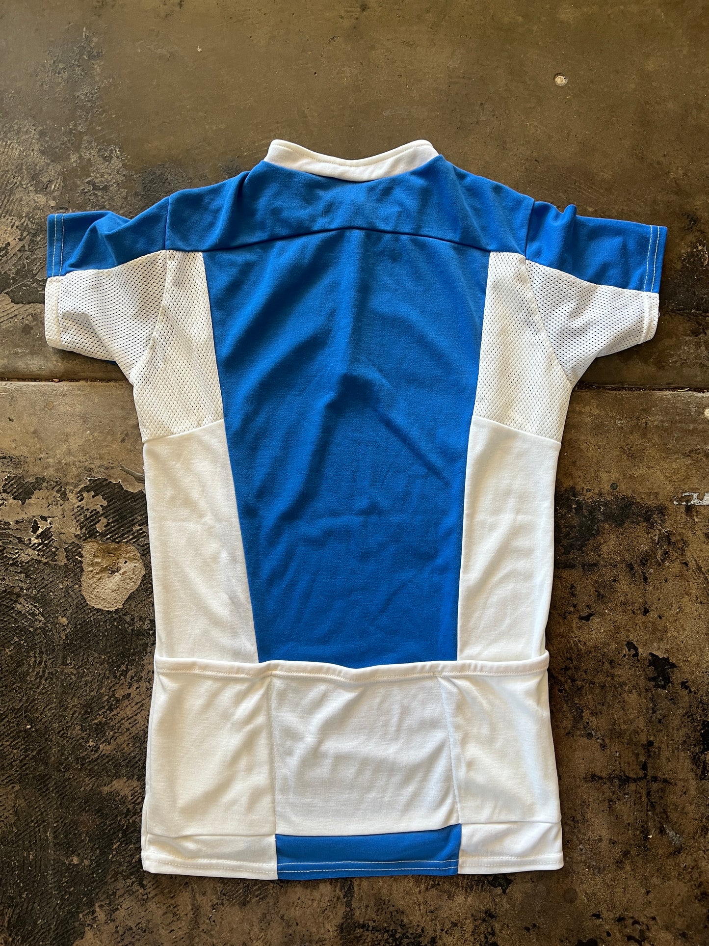 Blue + White Performance Cycling Jersey