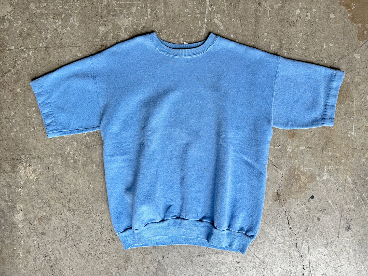 Light Blue Short Sleeve Sweatshirt