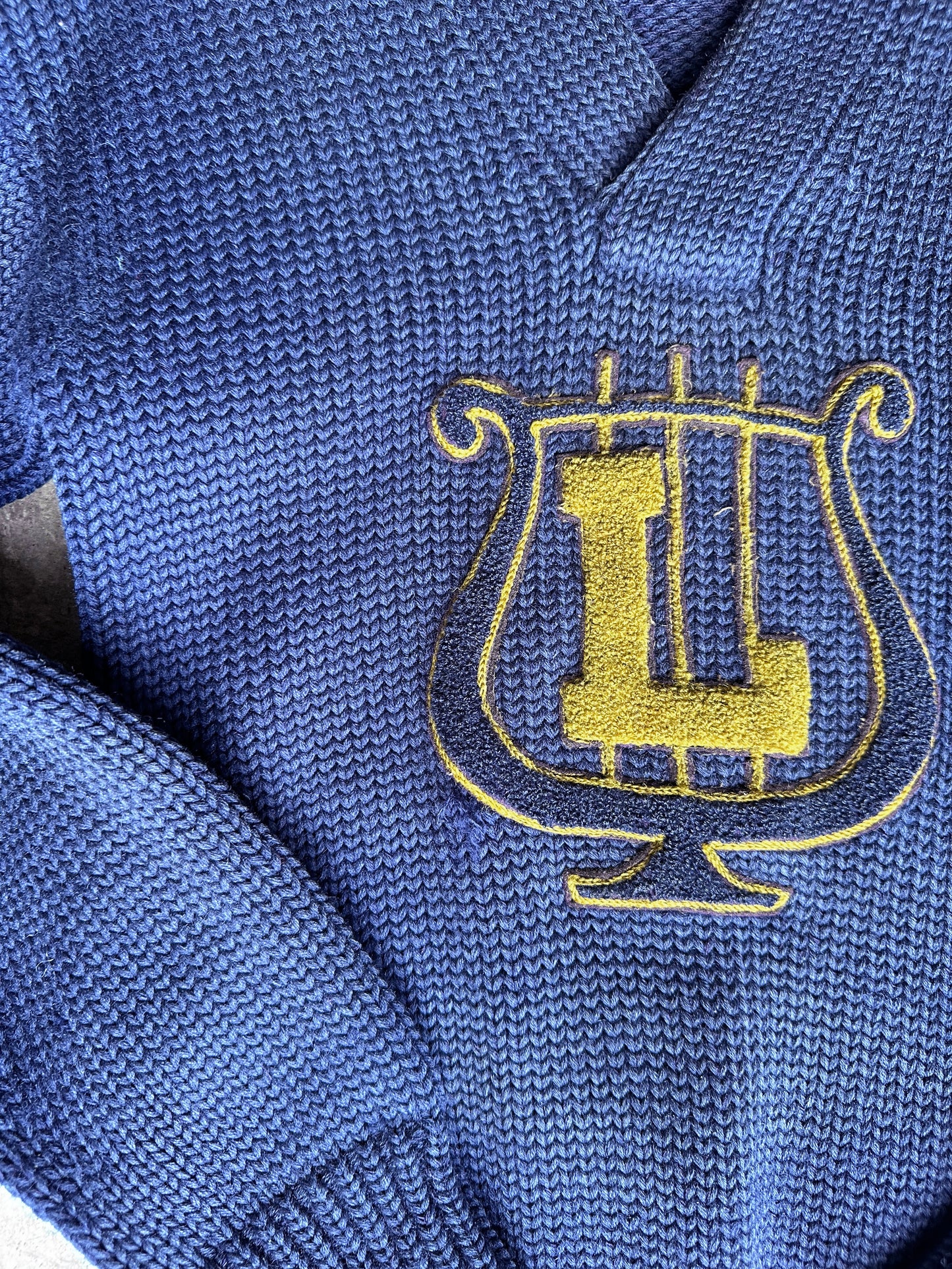 1940s Navy Varsity Sweater