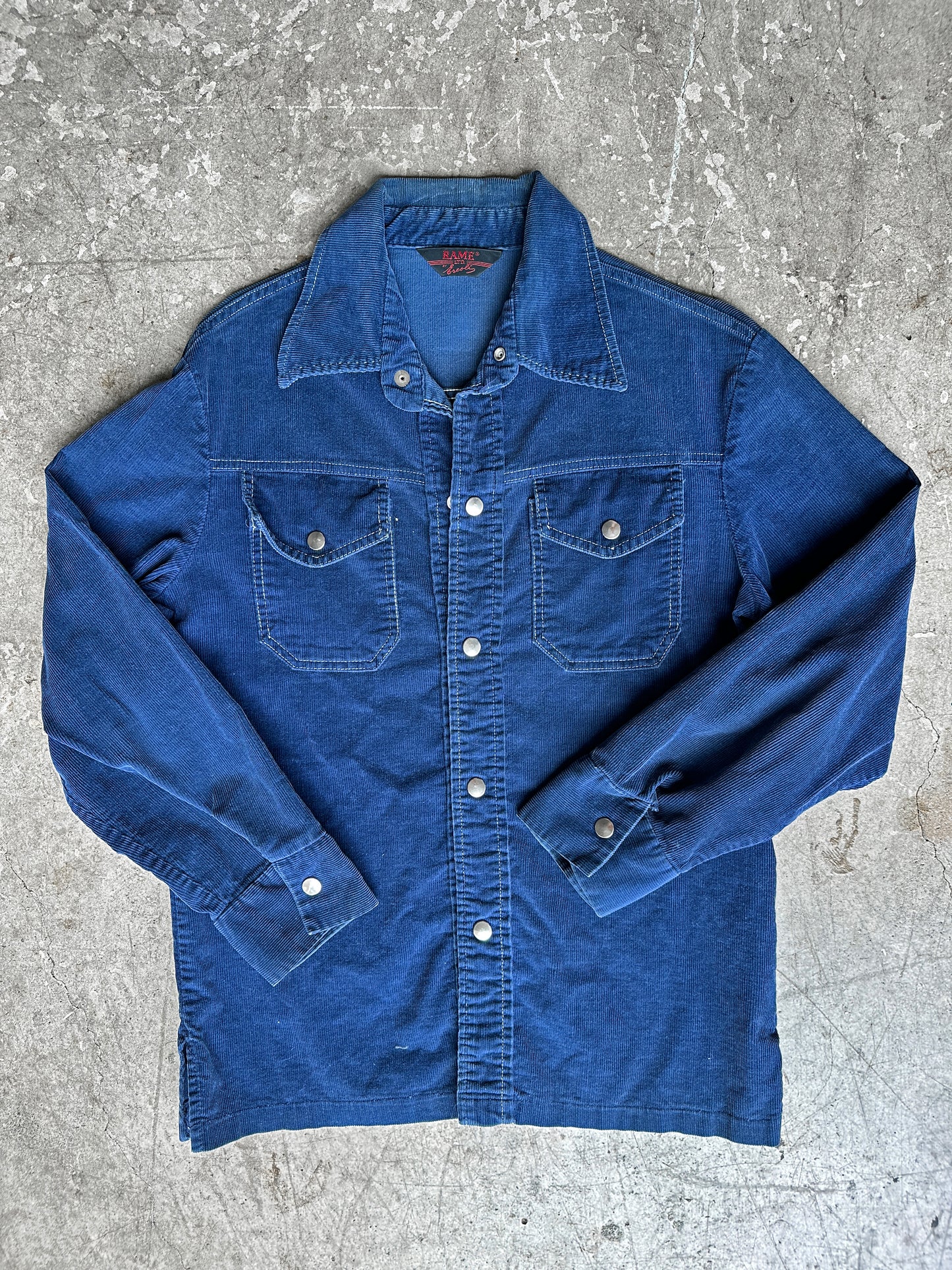 1970s Navy Corduroy Shirt