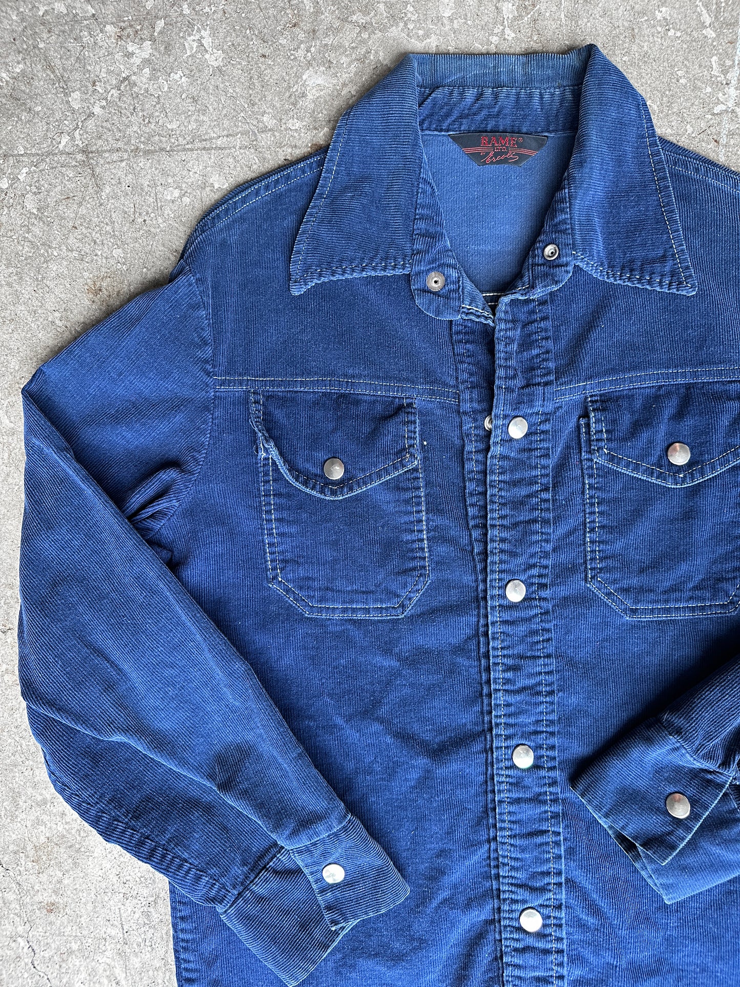 1970s Navy Corduroy Shirt