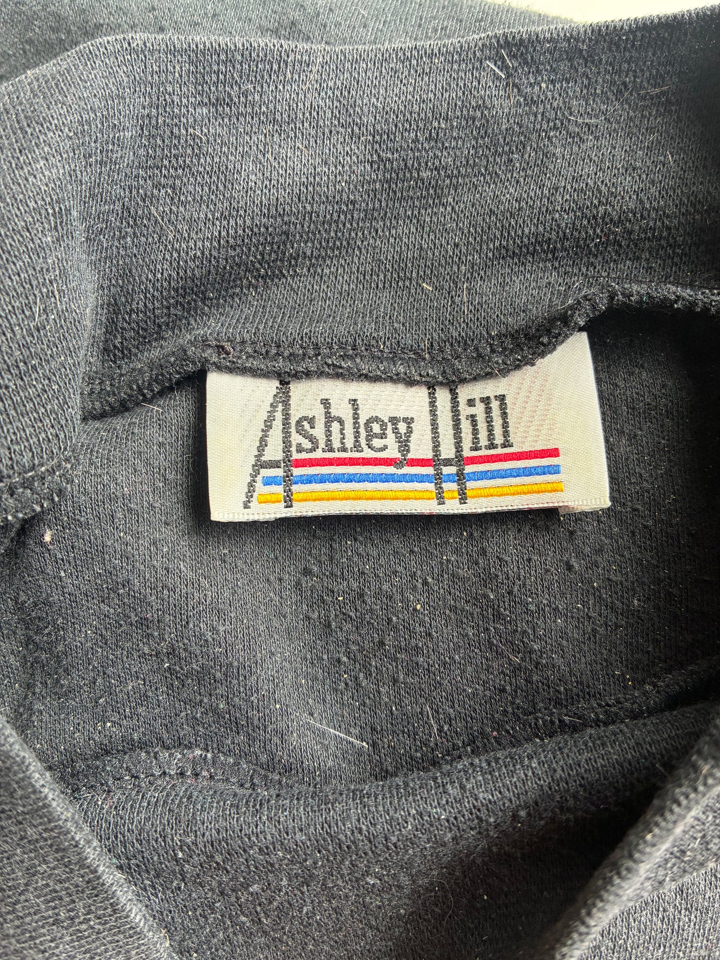 Black "Ashley Hill" Mock Neck Long Sleeve