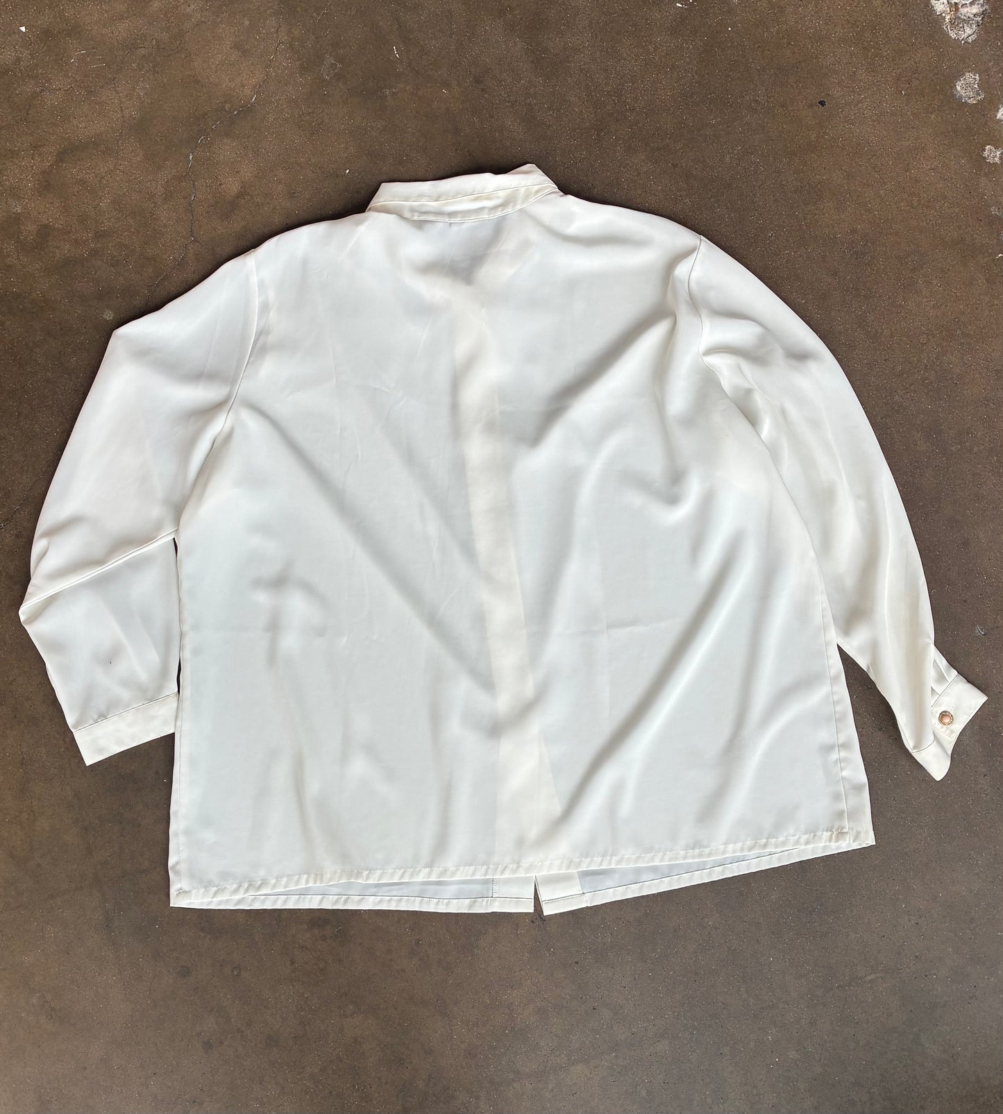 Cream Floral Collar Blouse