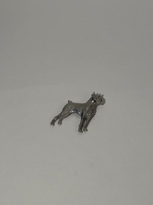 Silver Boxer Pin