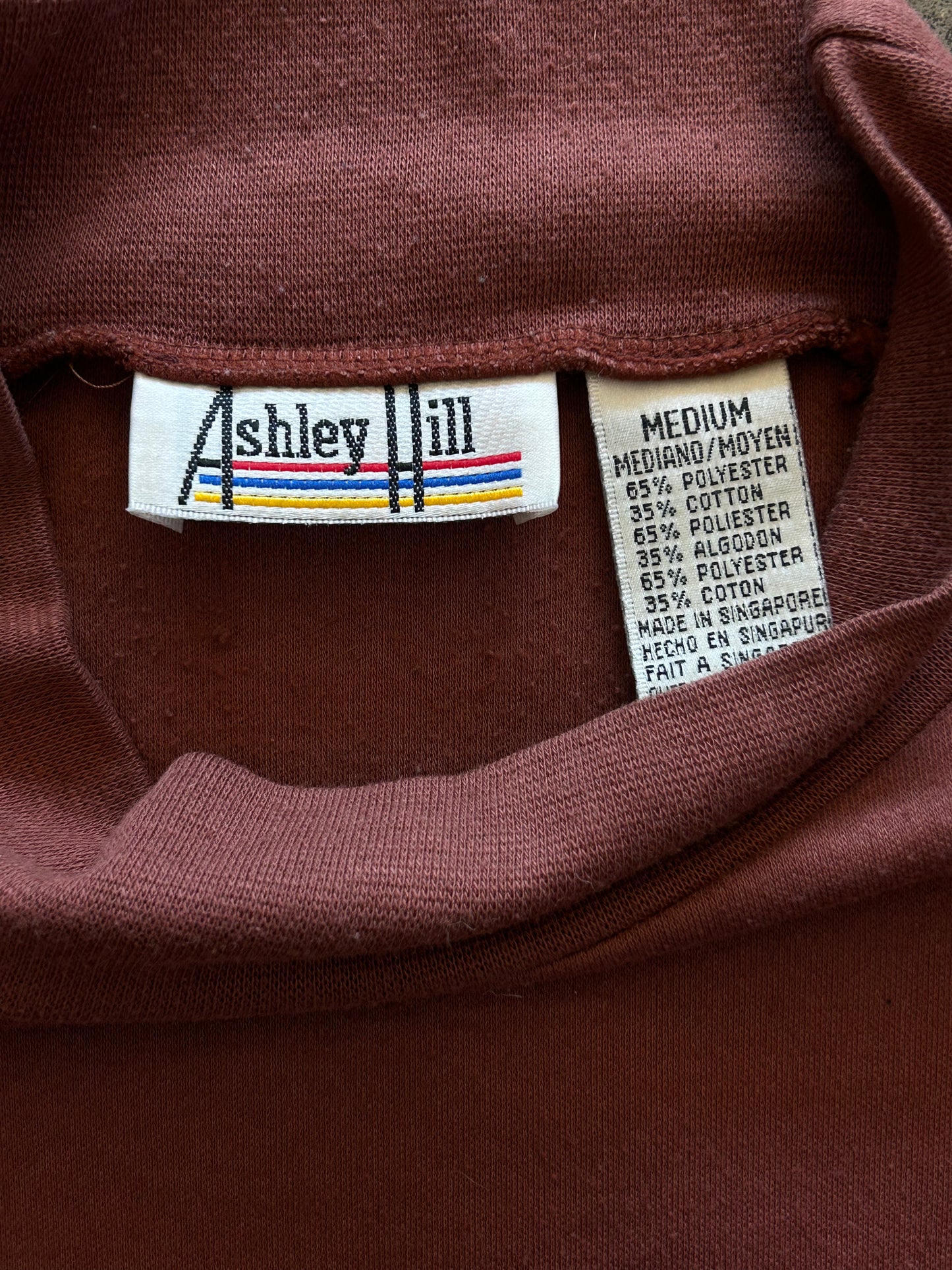 Terracotta Mock Neck Tee