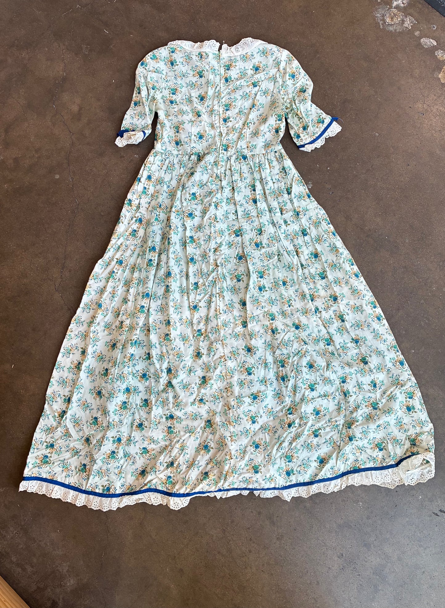 Blue Floral Print Dress