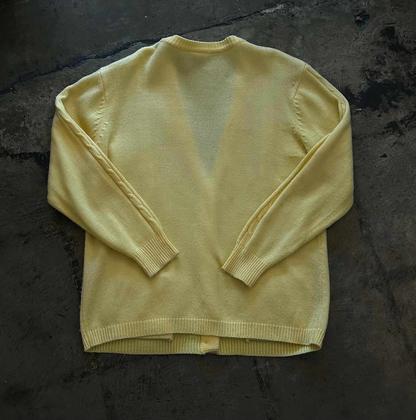 Butter Yellow Button Front Cardigan