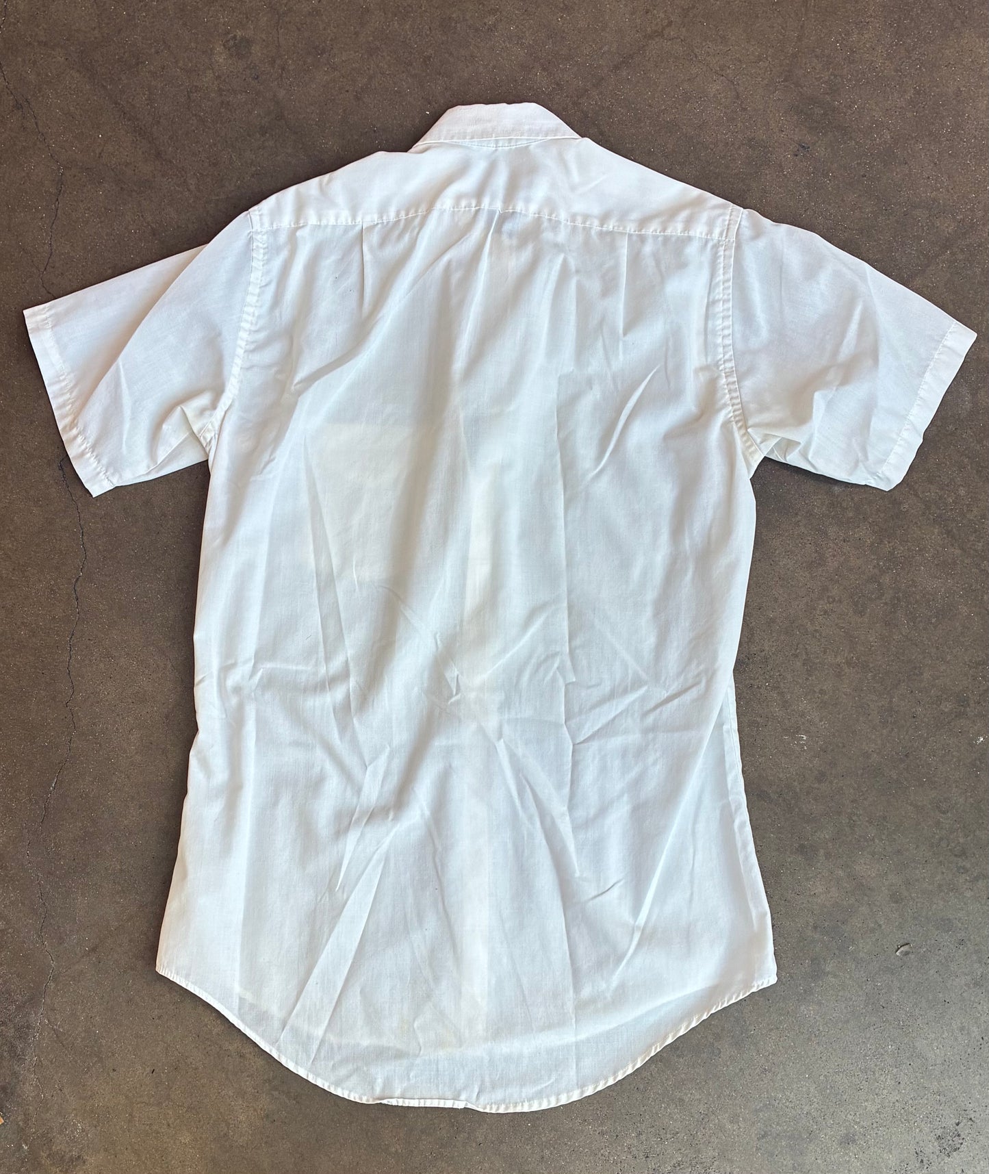 Cream Short Sleeve Button Down