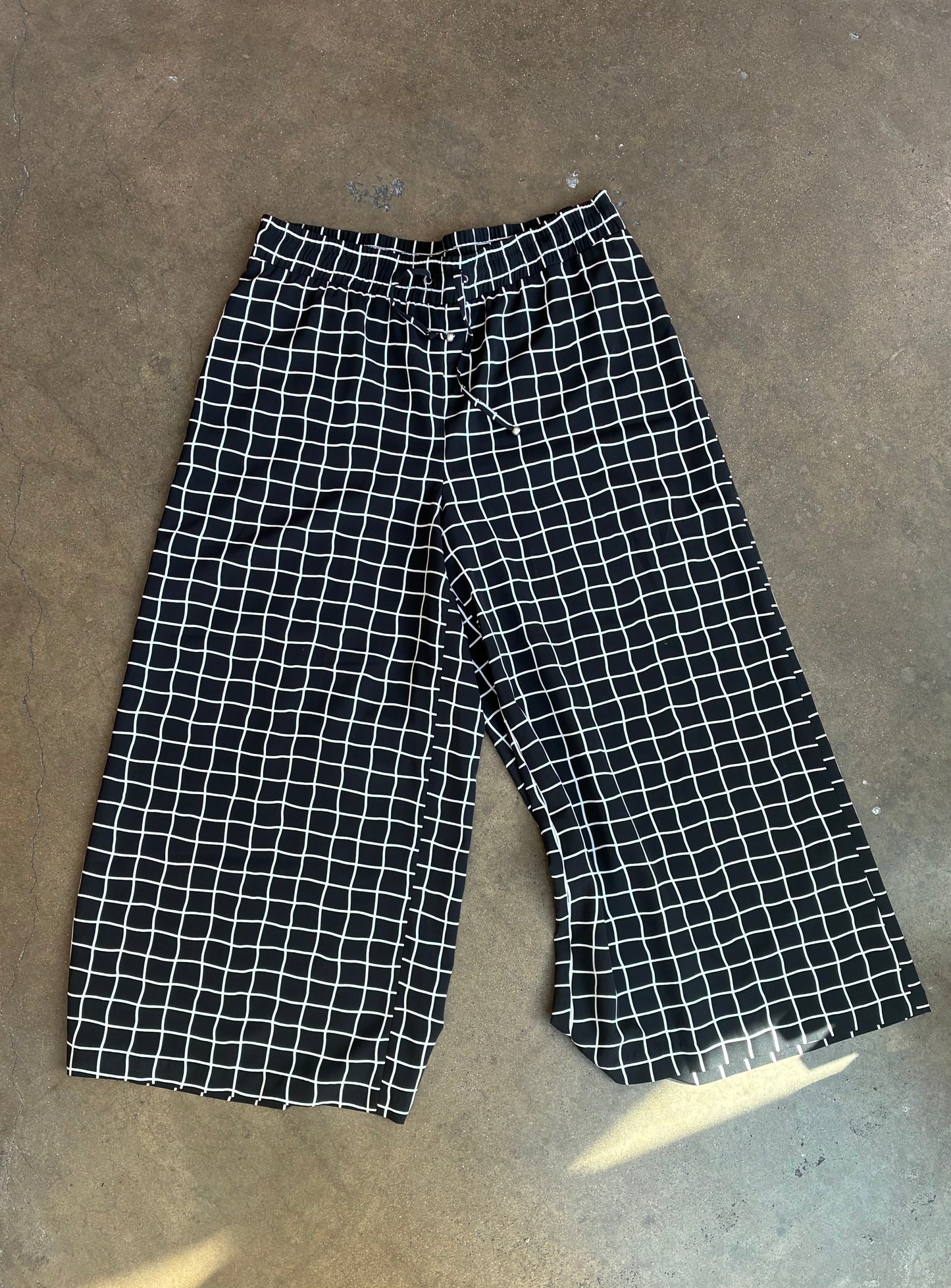 Black + White Ellen Tracy Checkered Pants