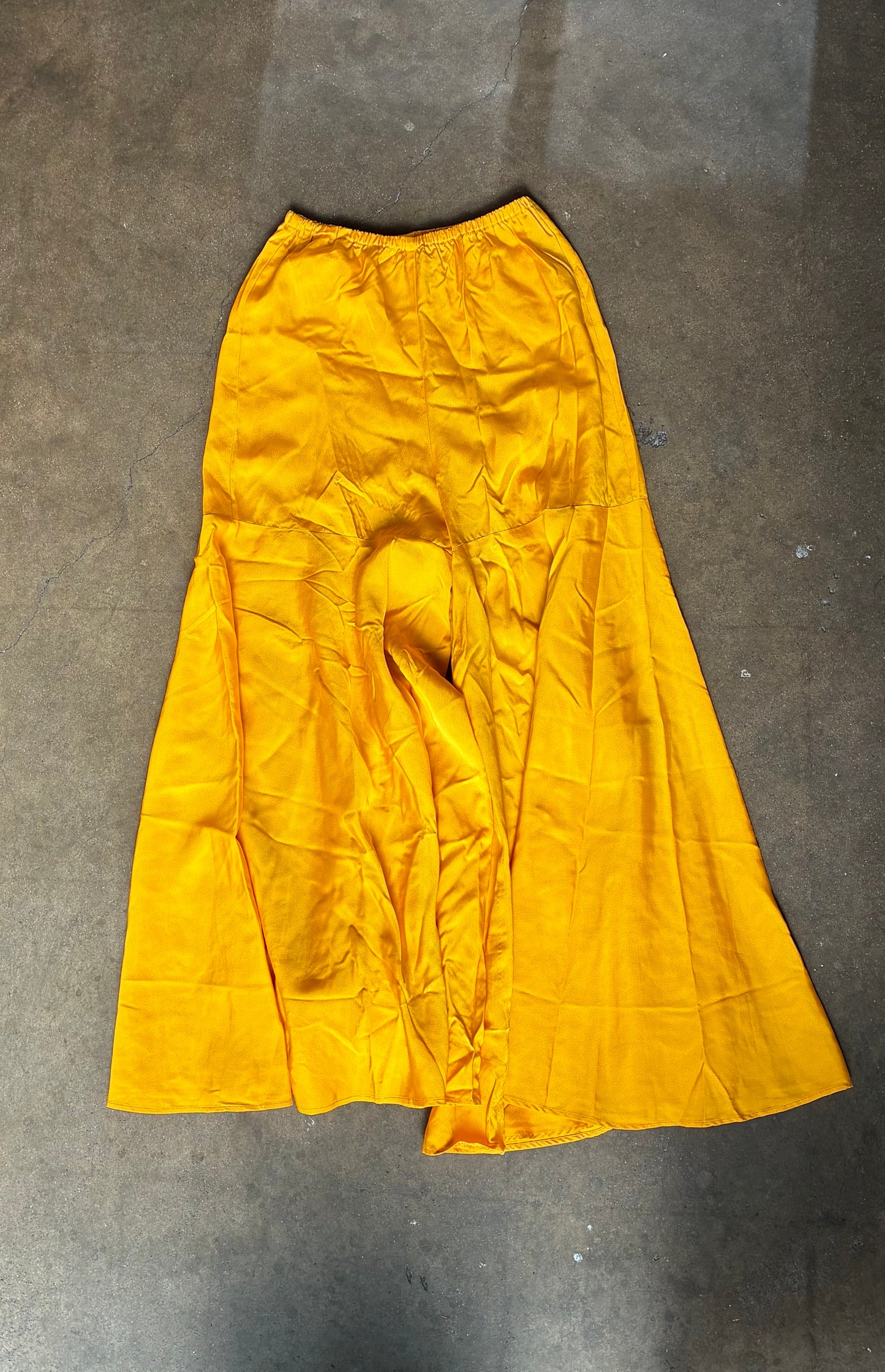 Vintage Yellow Wide Leg Pants