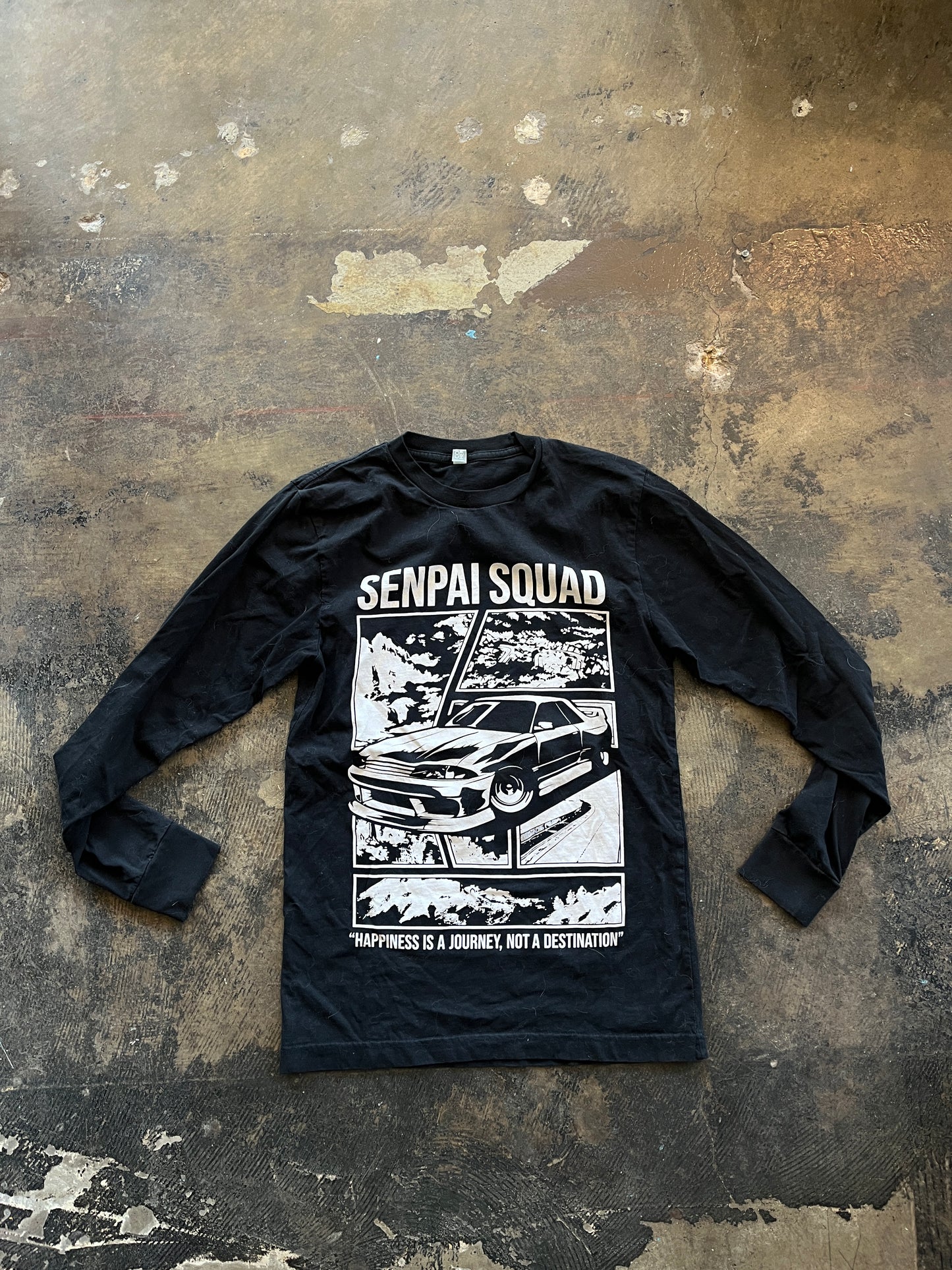 Black Senpai Squad Long Sleeve Graphic Tee