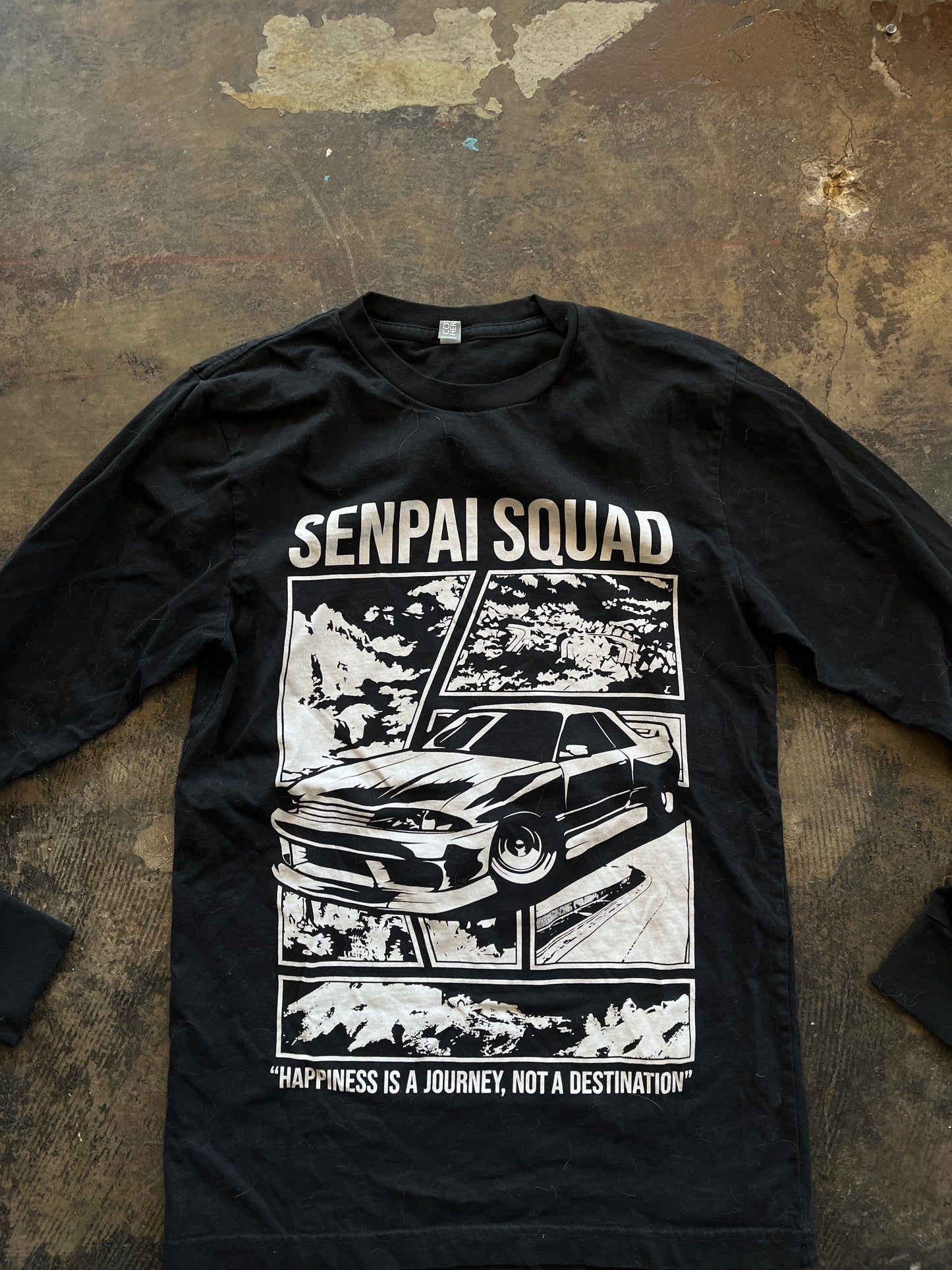Black Senpai Squad Long Sleeve Graphic Tee