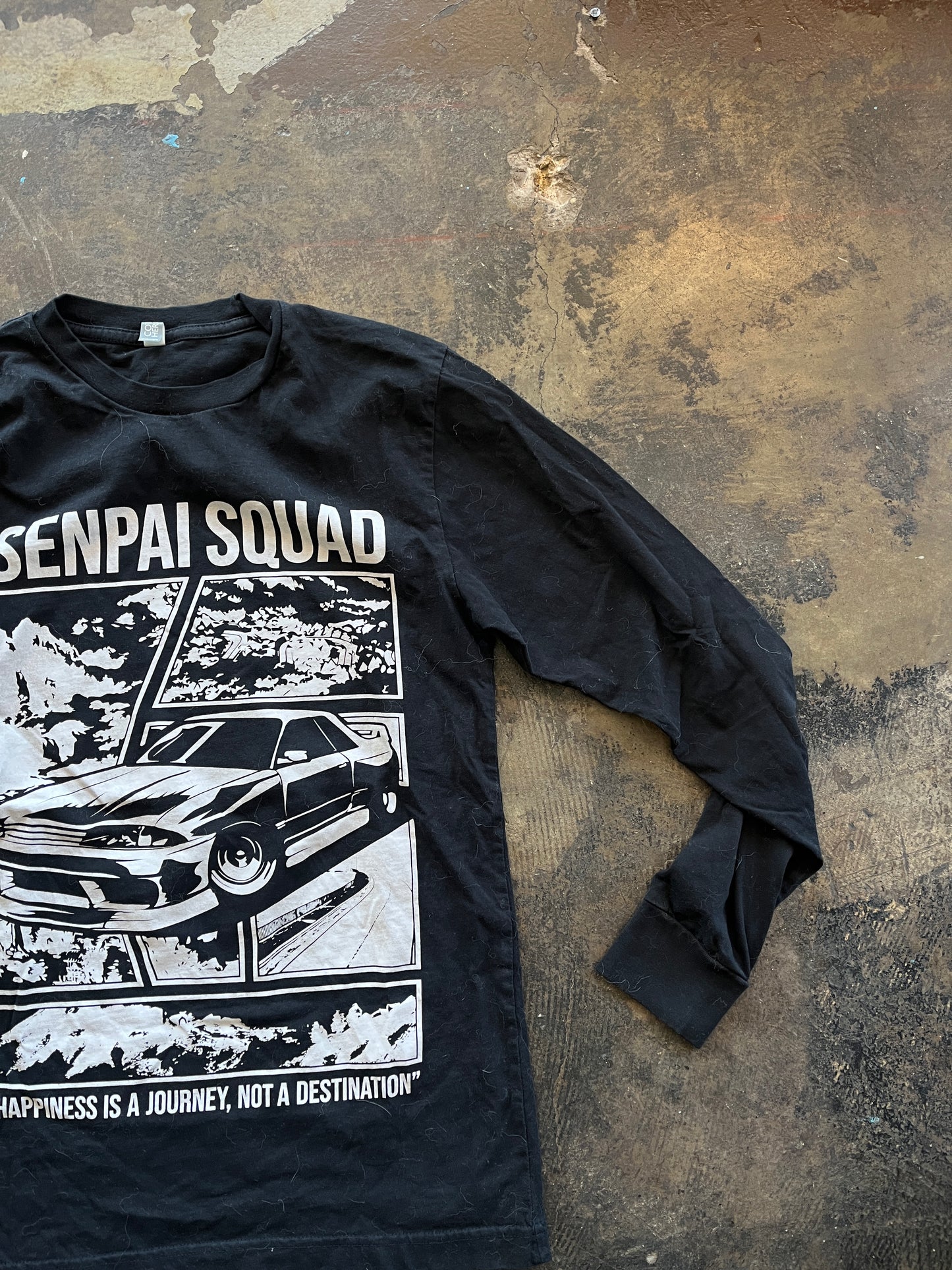 Black Senpai Squad Long Sleeve Graphic Tee