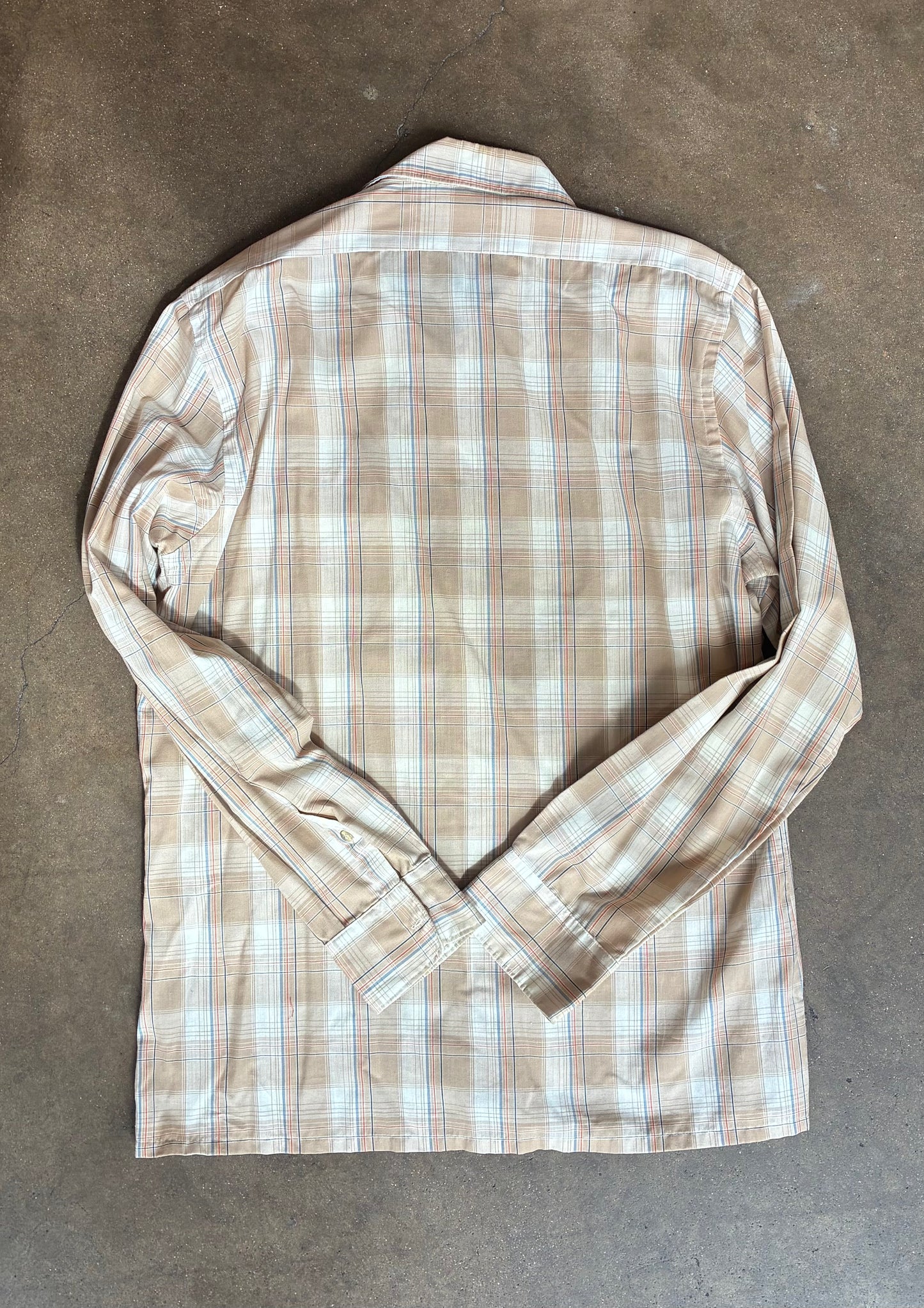 Tan Plaid Button Up