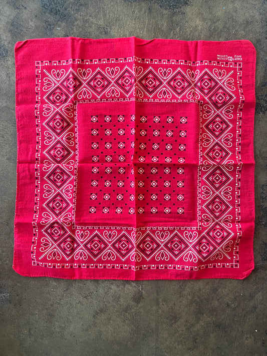 Small Red Geometric Bandana