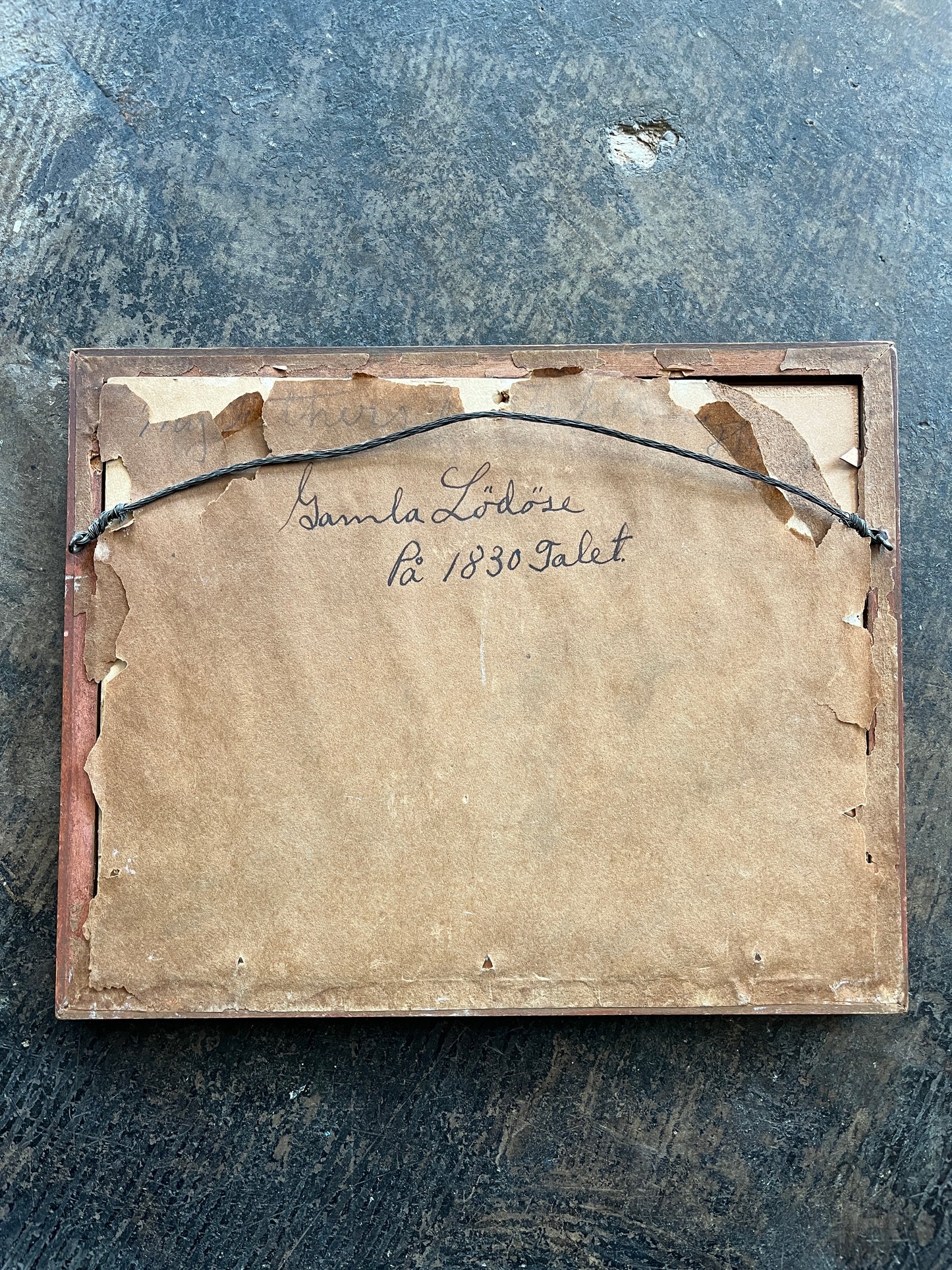 Framed Wood Carved Town