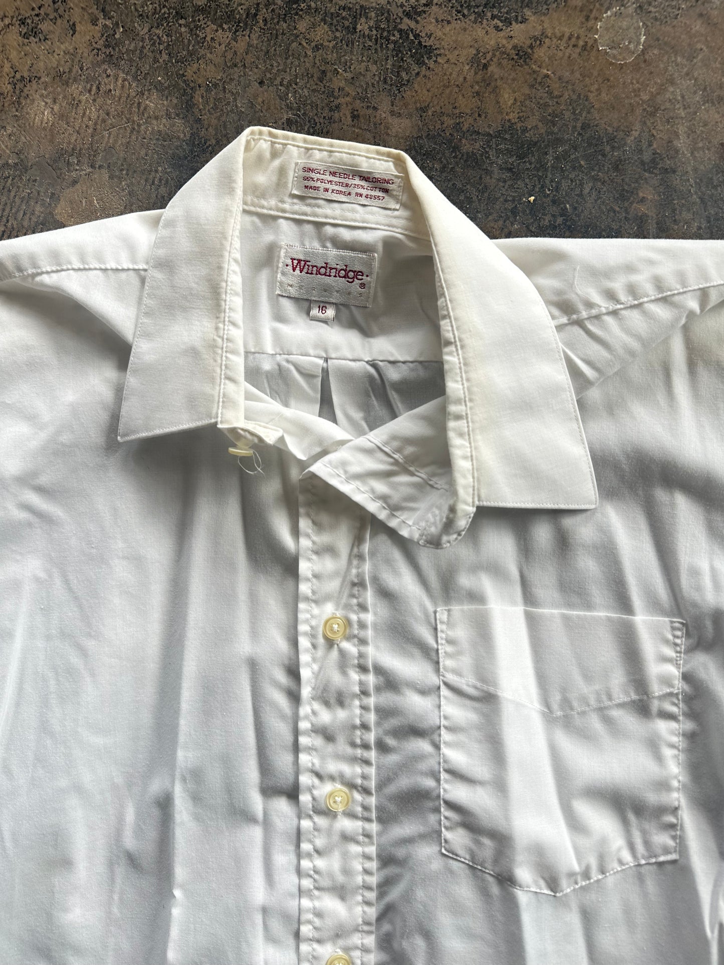 Windridge White Short Sleeve Button Up