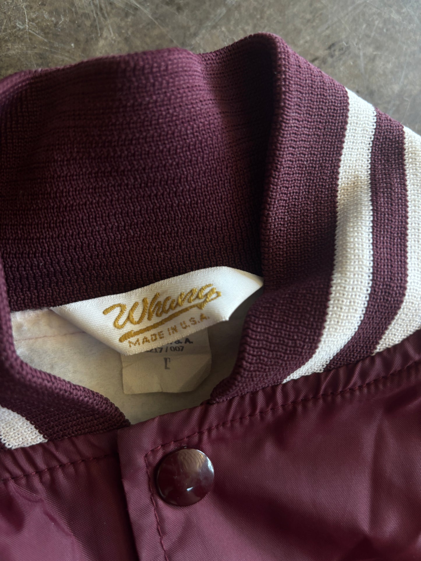 Maroon Texas A+ M Corps. of Cadets Satin Club Jacket