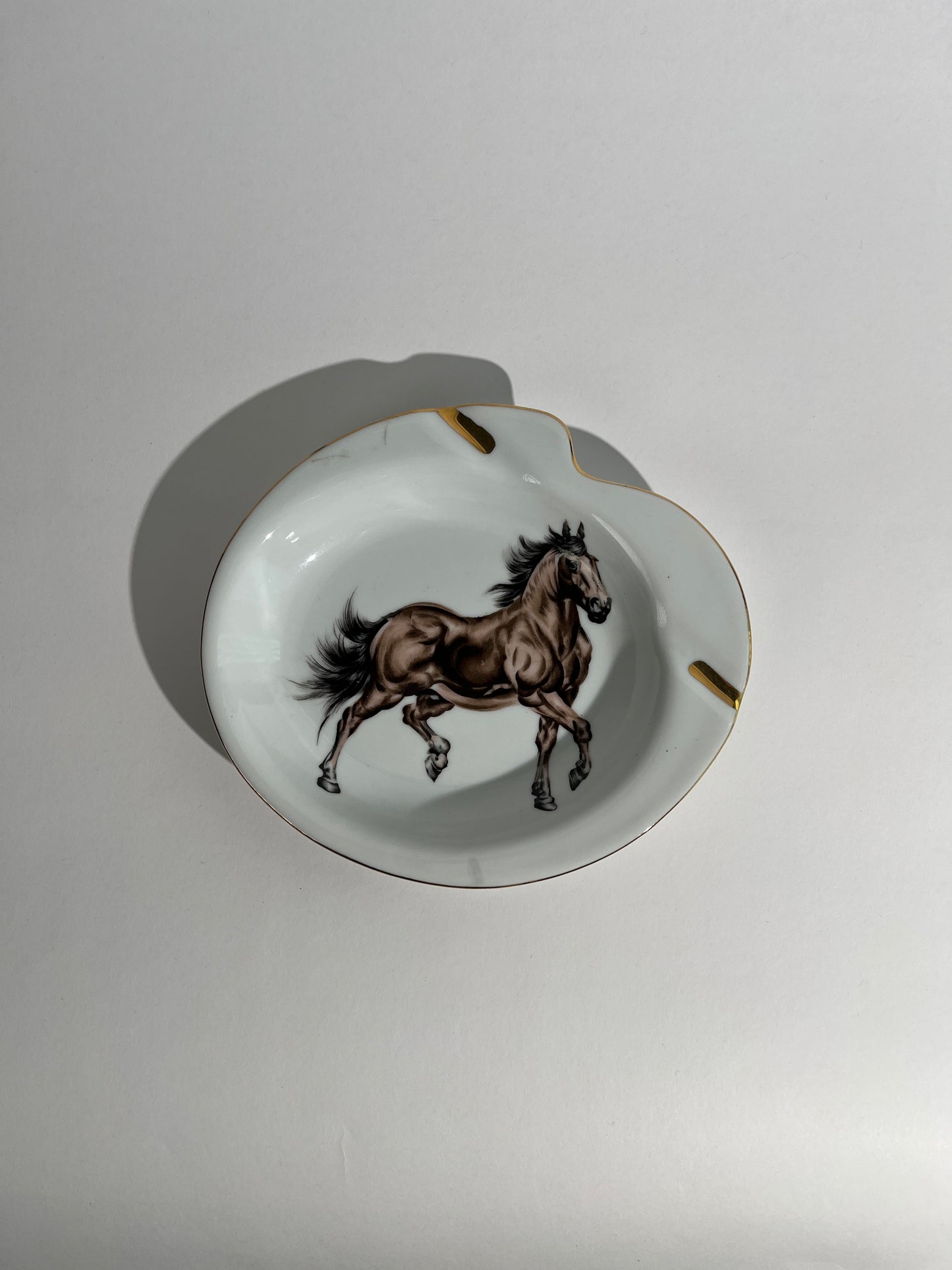 Large Horse Porcelain Ashtray