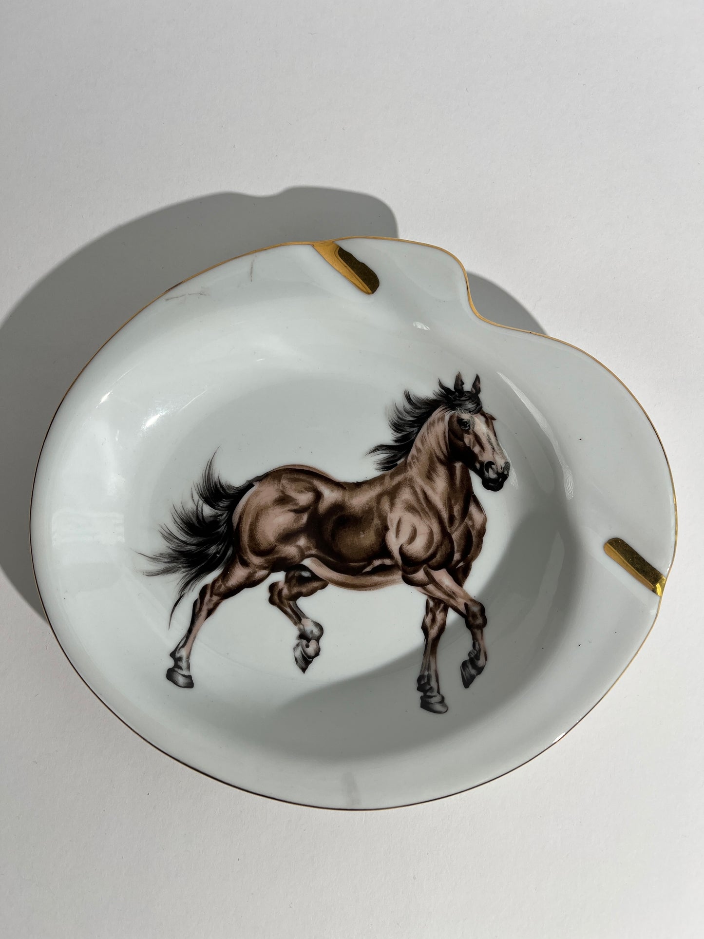 Large Horse Porcelain Ashtray