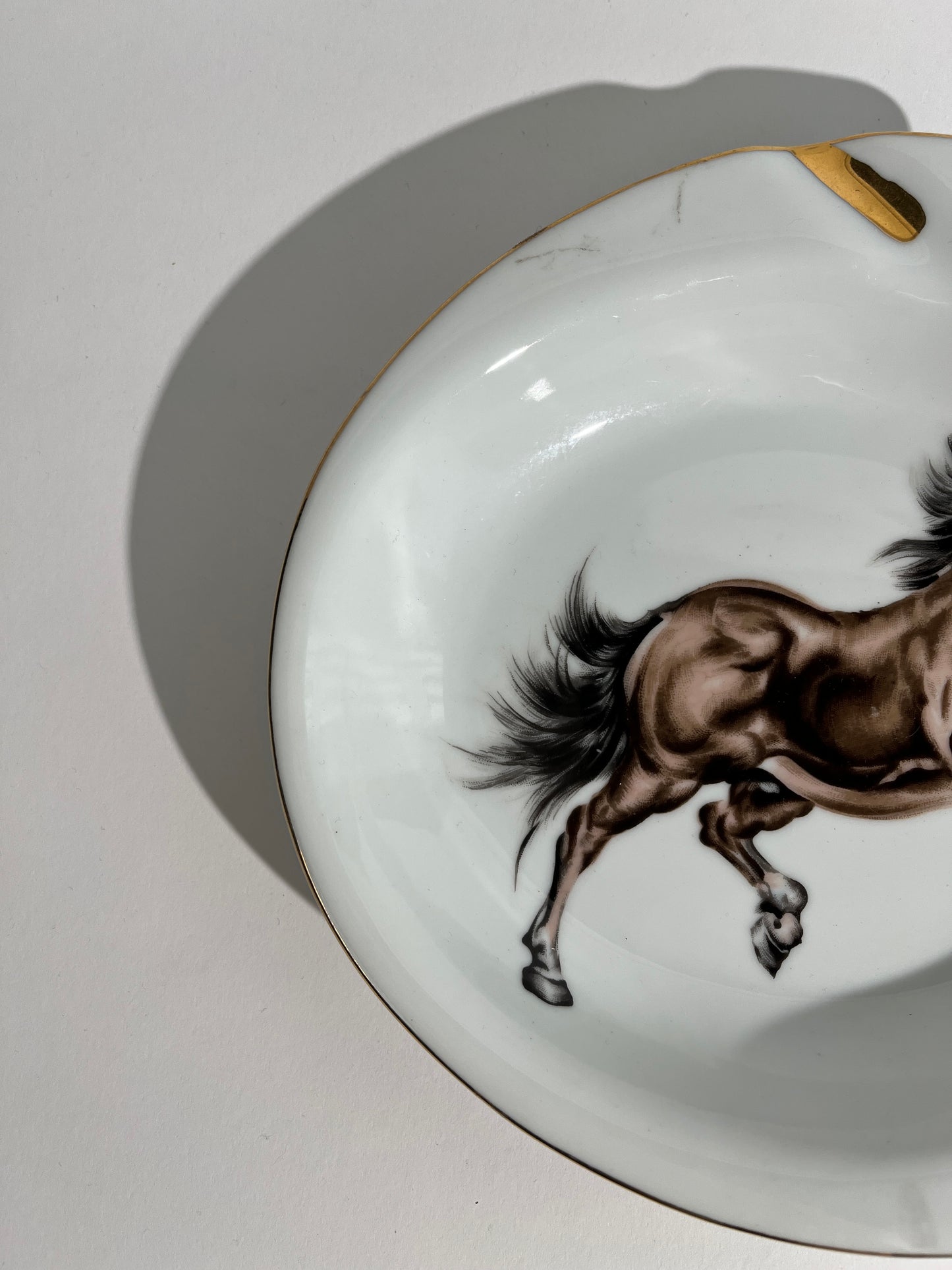 Large Horse Porcelain Ashtray