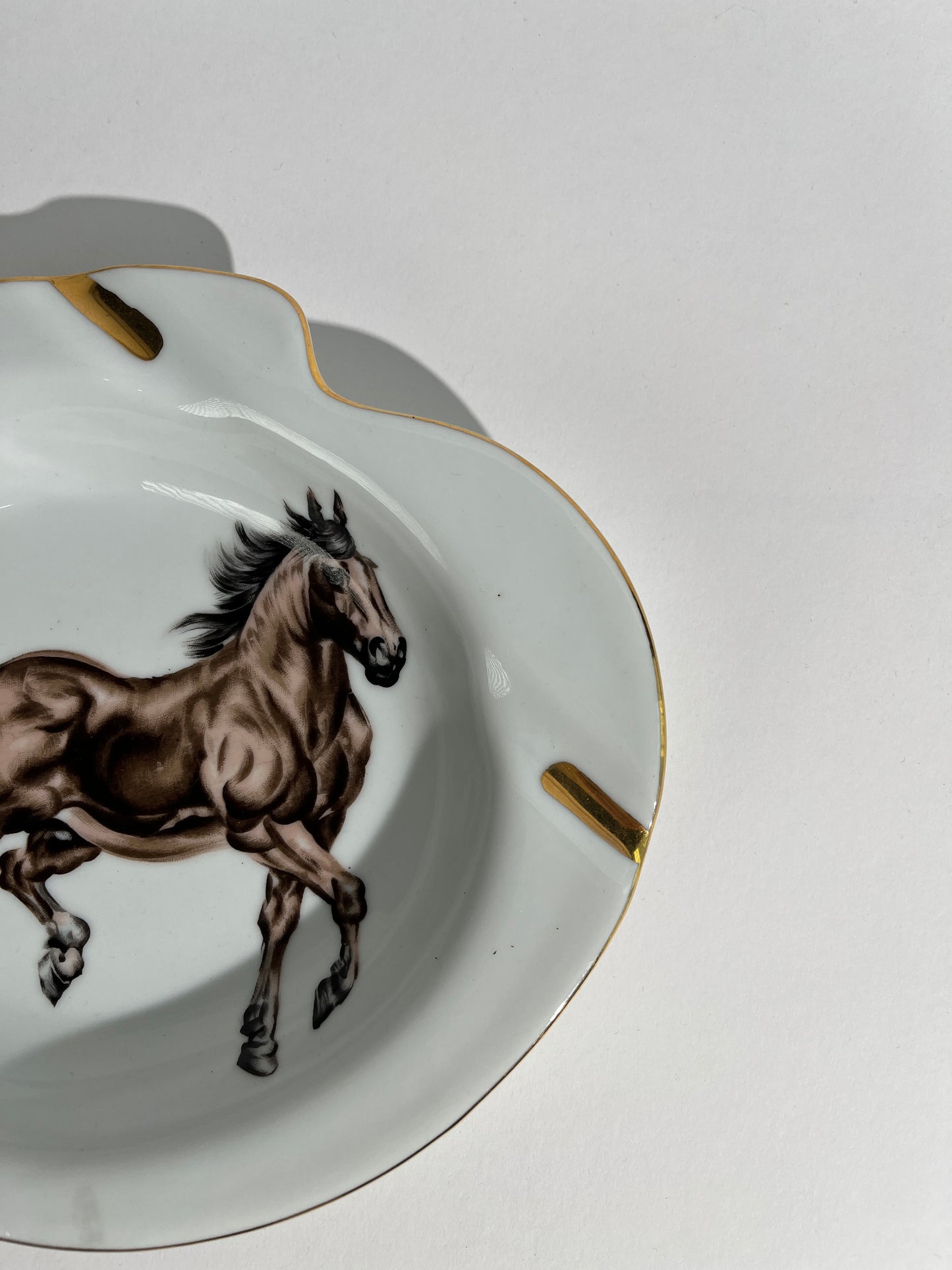Large Horse Porcelain Ashtray