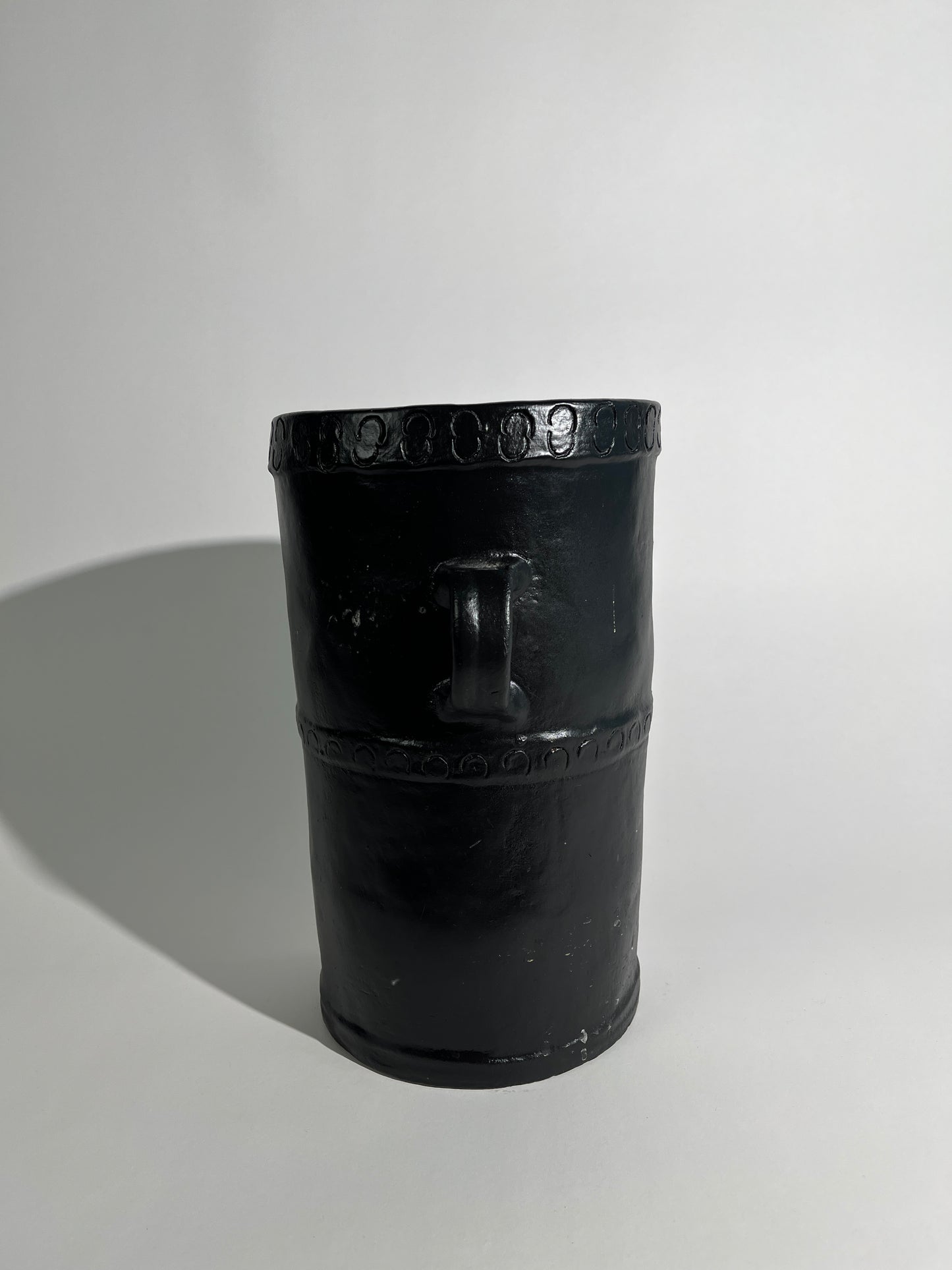 Black Clay Two Handle Jug