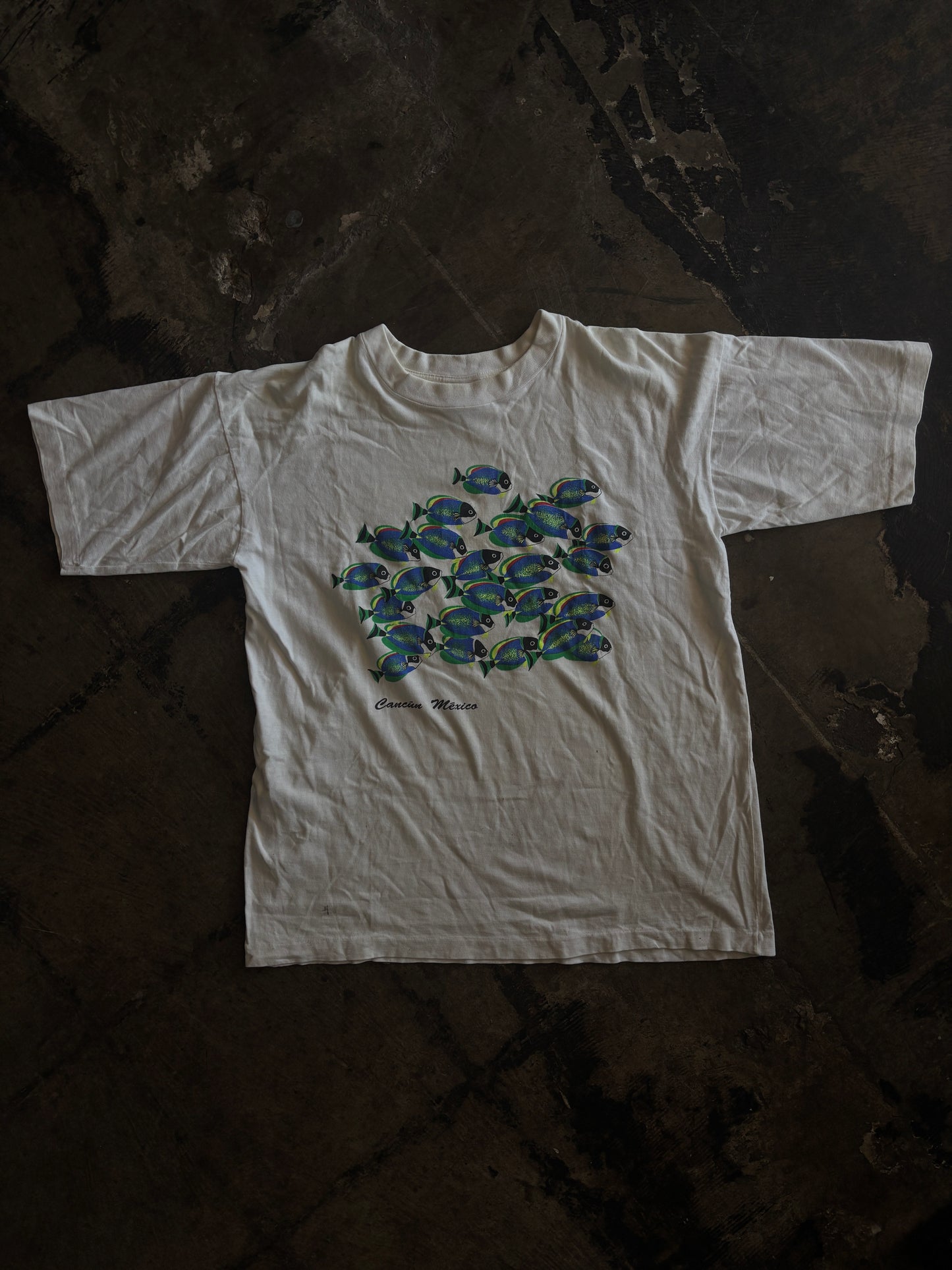 White Cancun Fish Tee