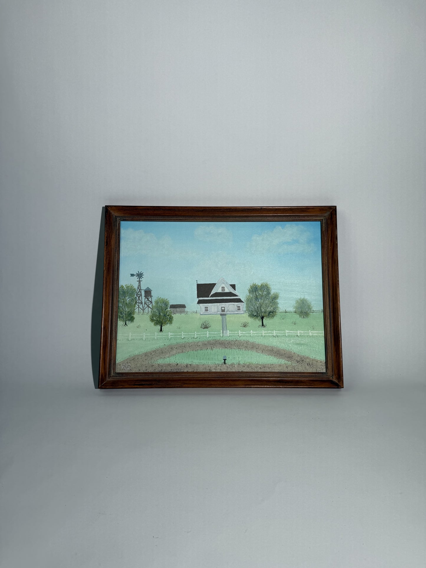 Framed Farmhouse Painting