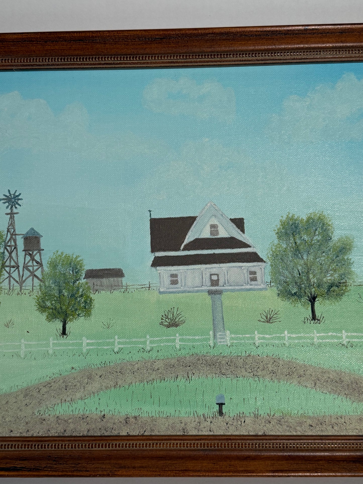 Framed Farmhouse Painting