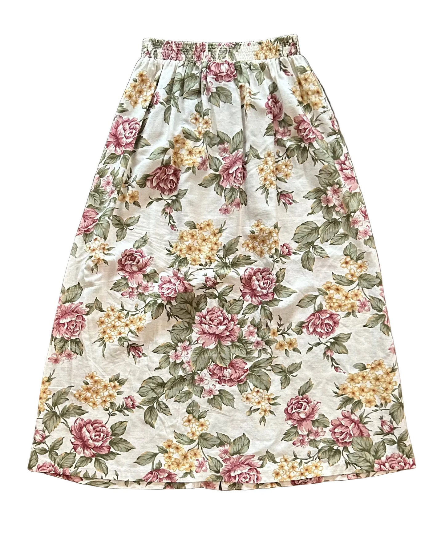 Teddi Cream Floral Print Skirt Suit Set