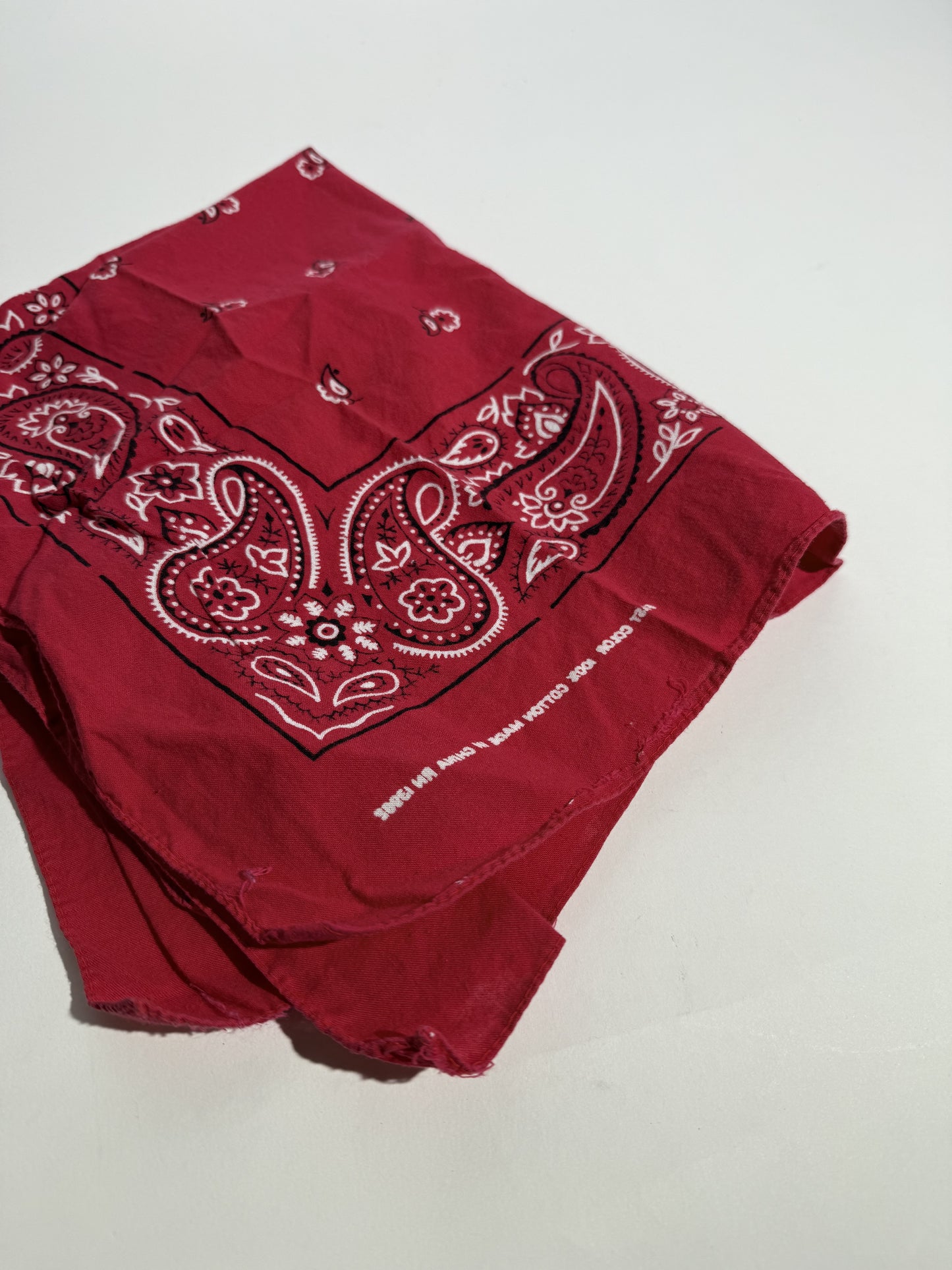 Red Fast Color Paisley Bandana