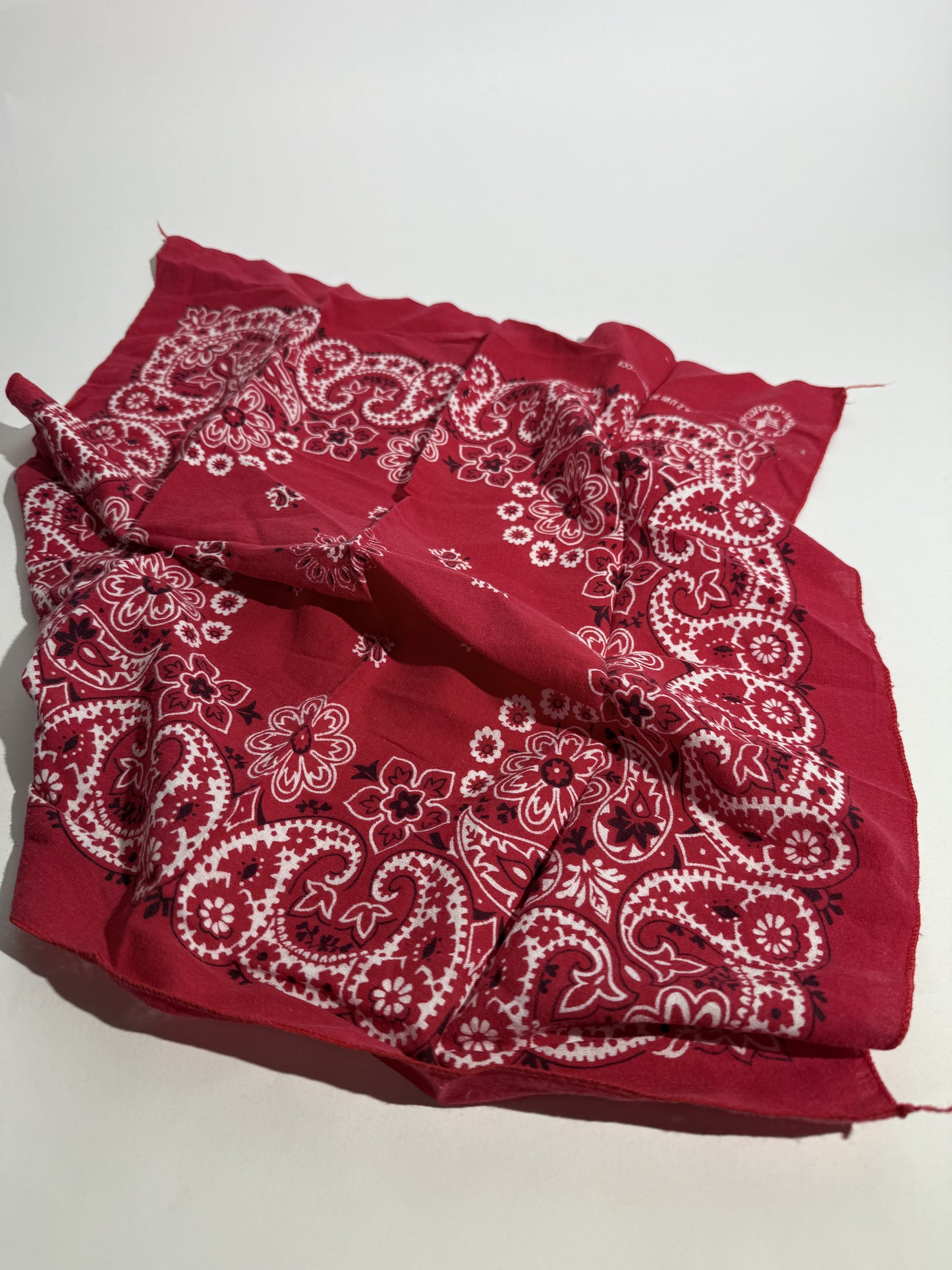 Red Floral Paisley Bandana