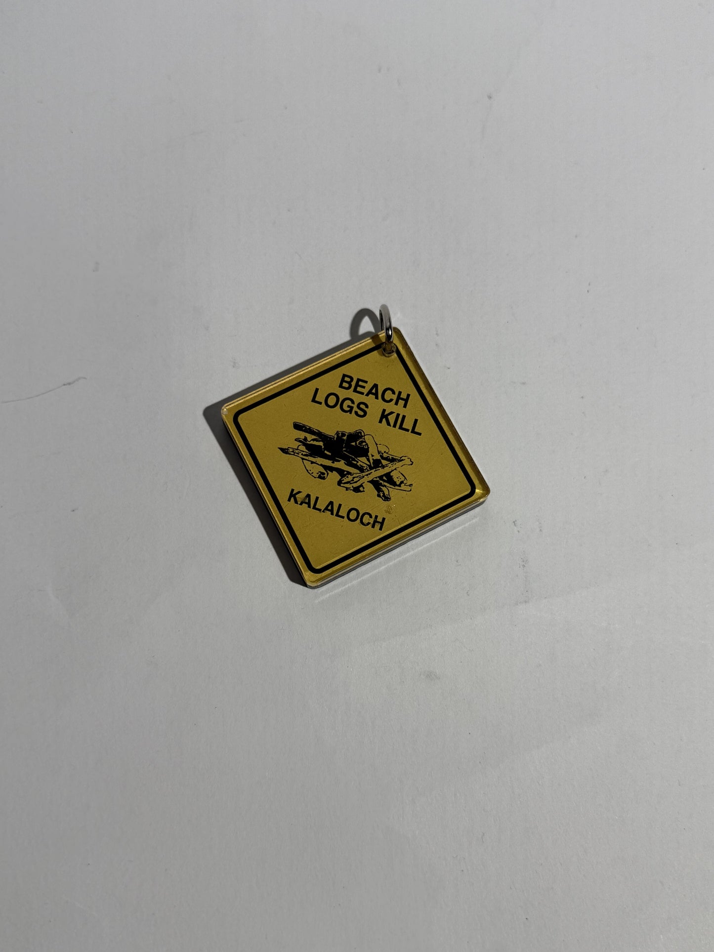 Beach Logs Kill Kalaloch Yellow Keychain