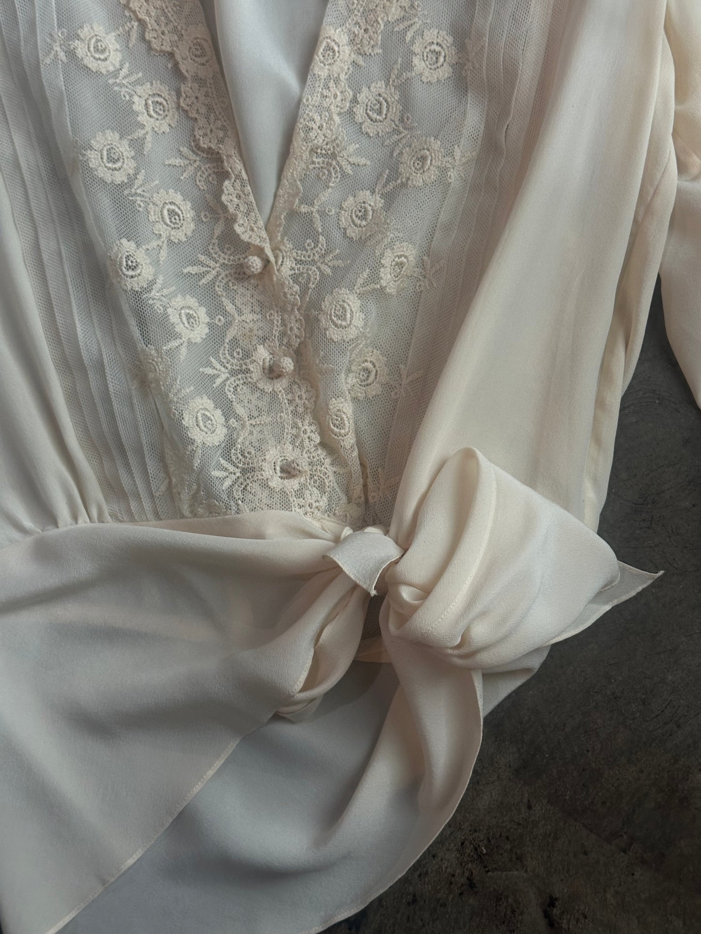 Ellen Tracy Lace Trim Blouse