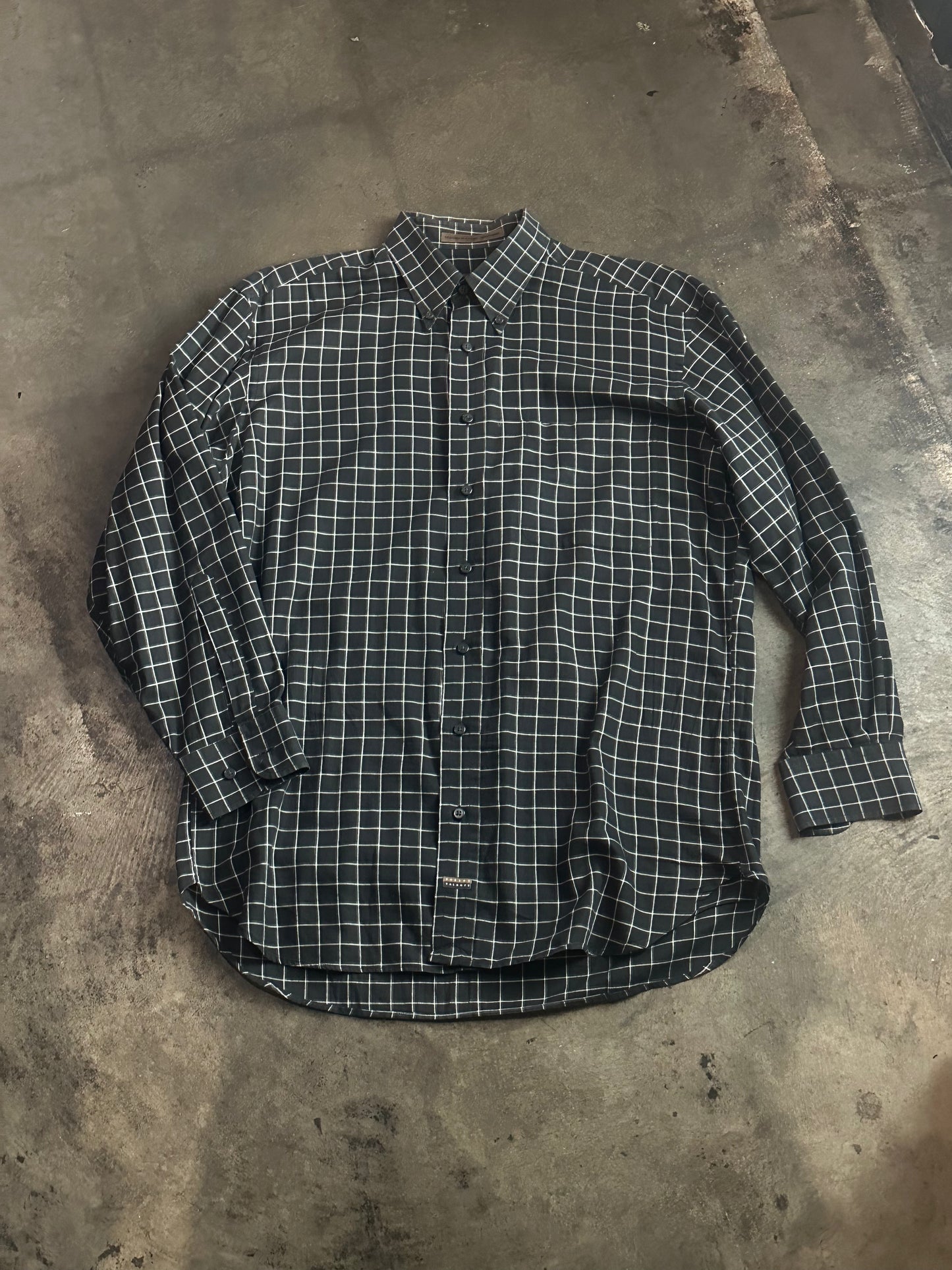 RT Black Plaid Button Up