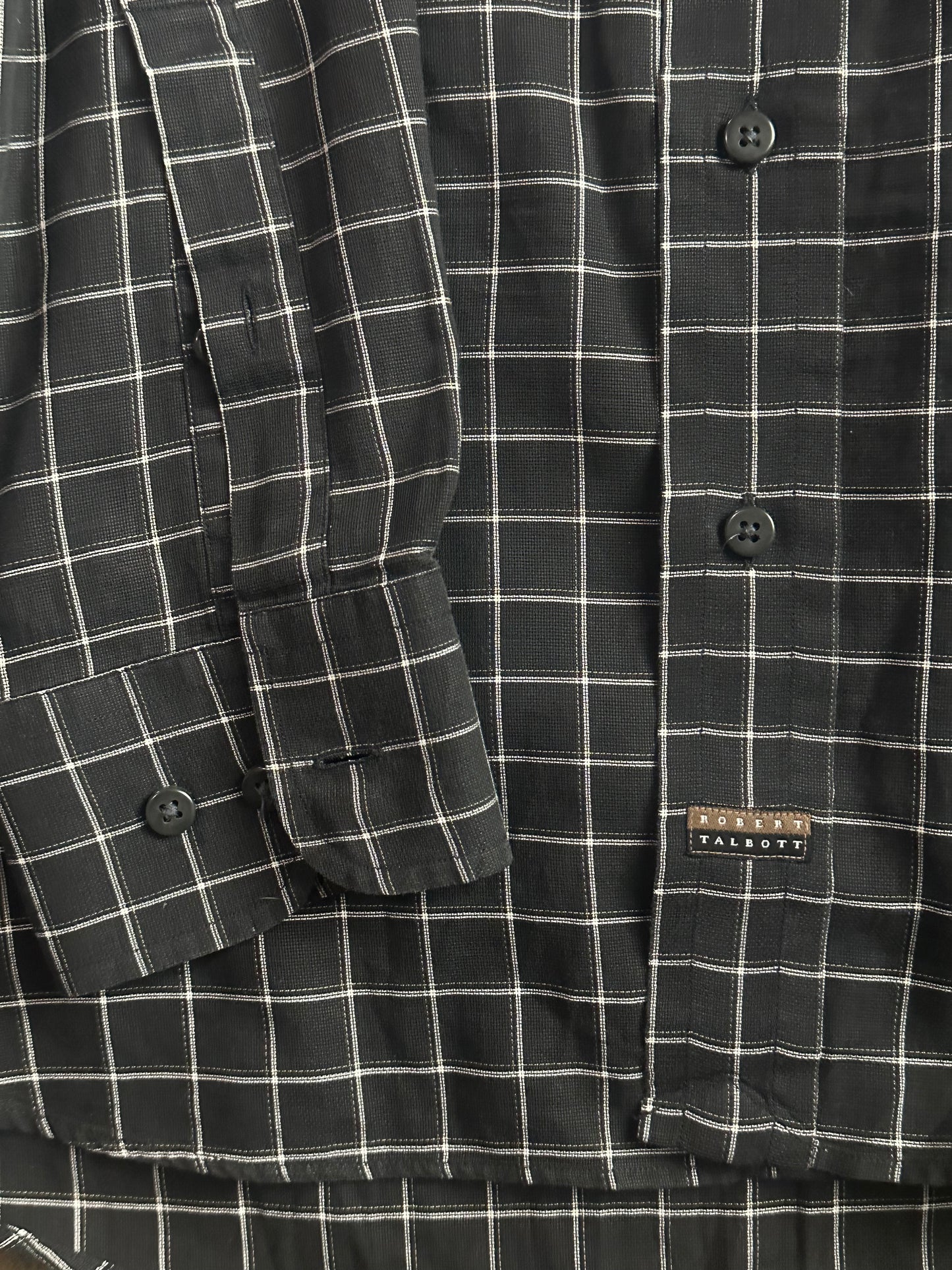 RT Black Plaid Button Up