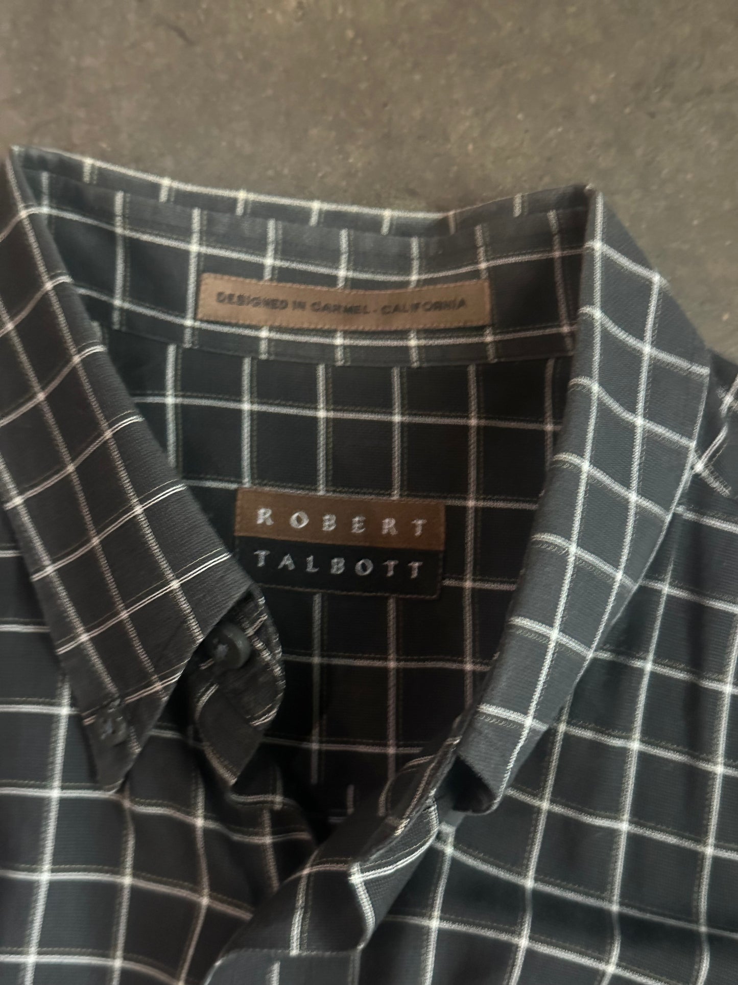 RT Black Plaid Button Up