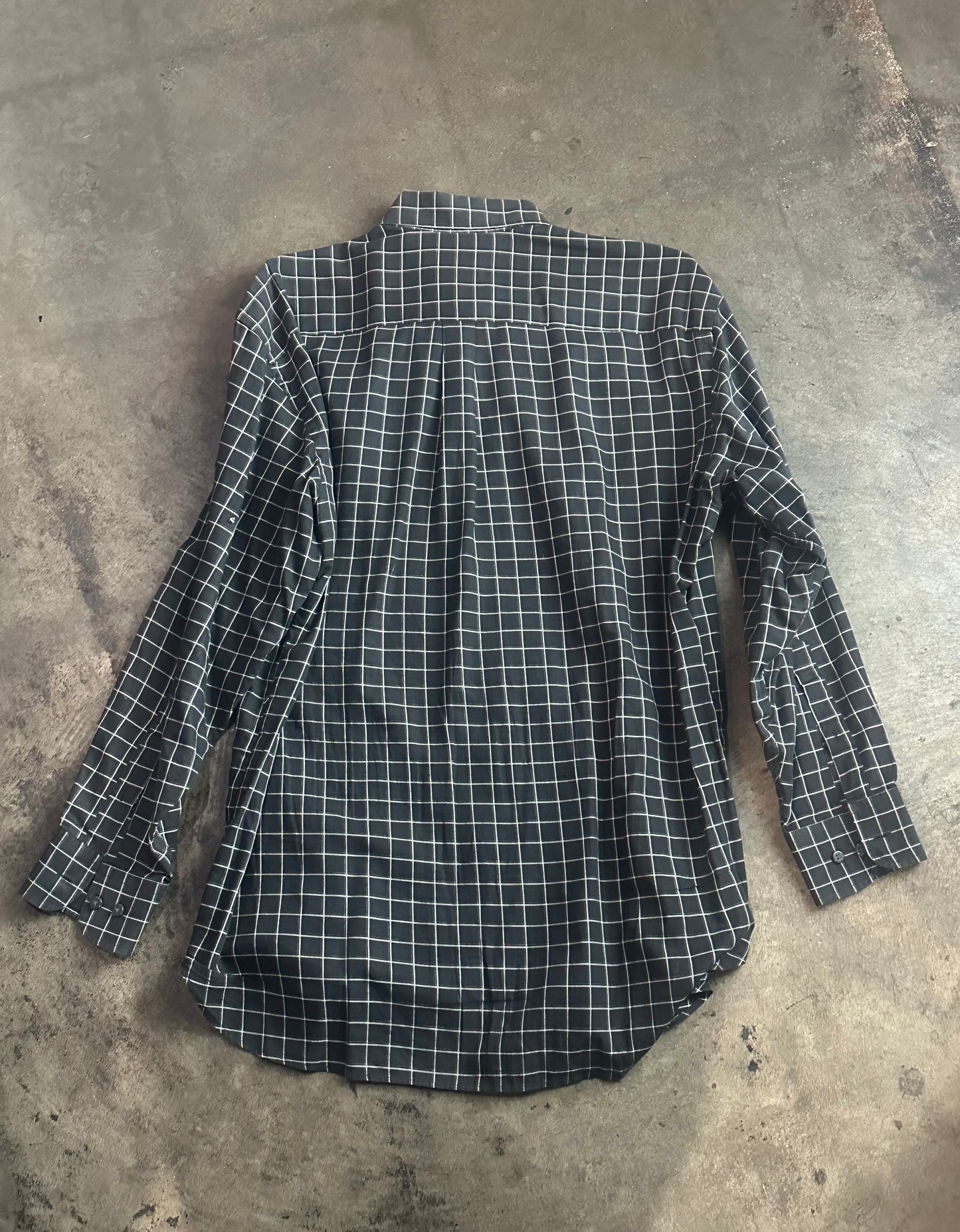RT Black Plaid Button Up