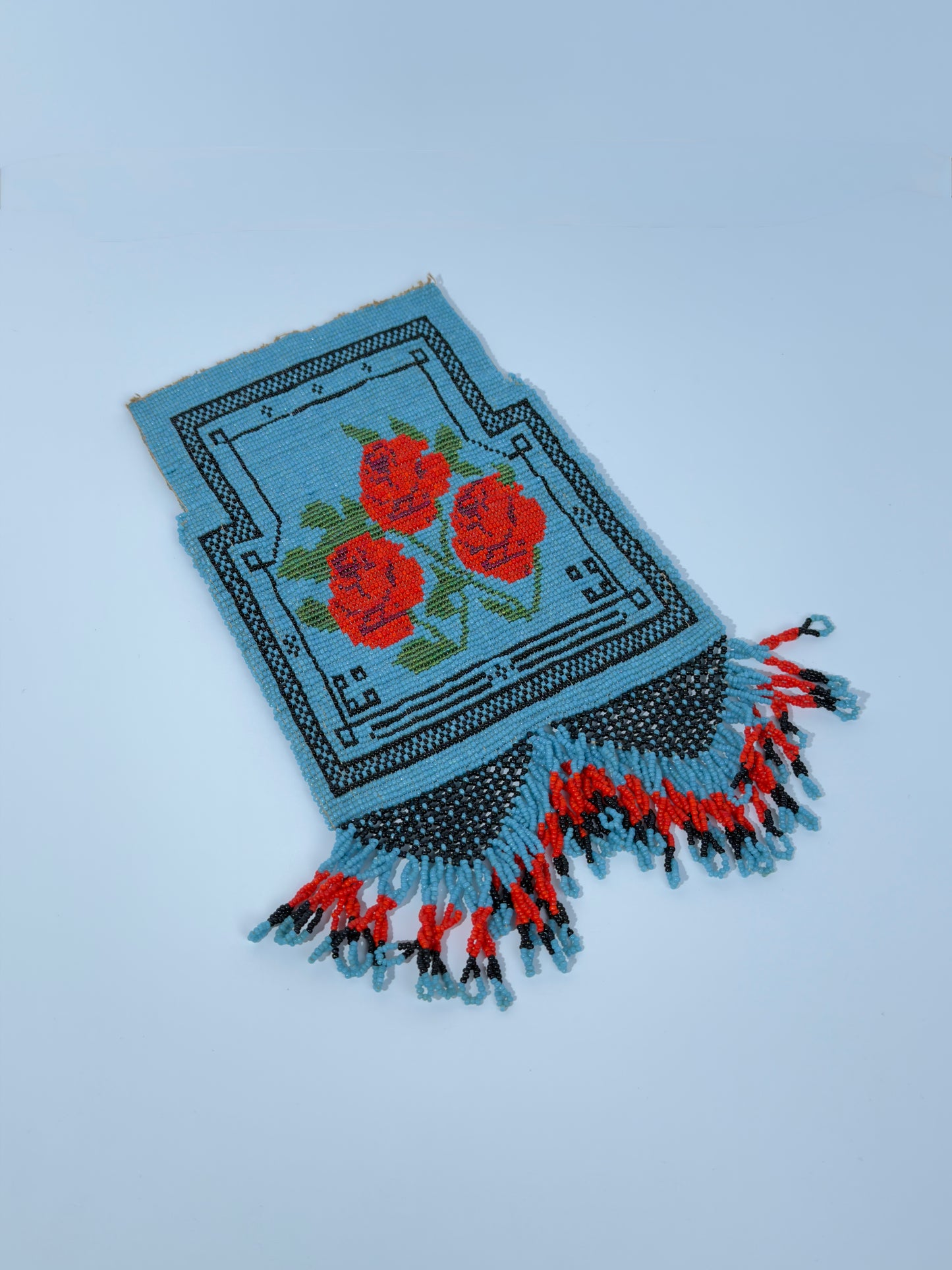 Beaded Rose Pouch