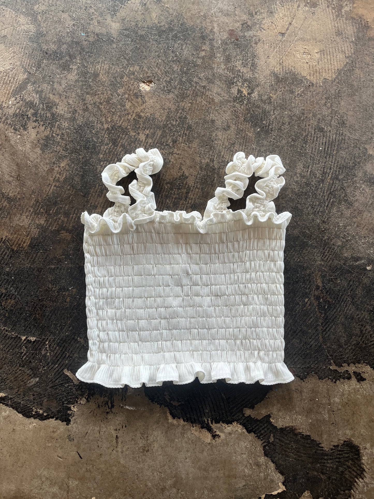 White Reformation Gathered Tank