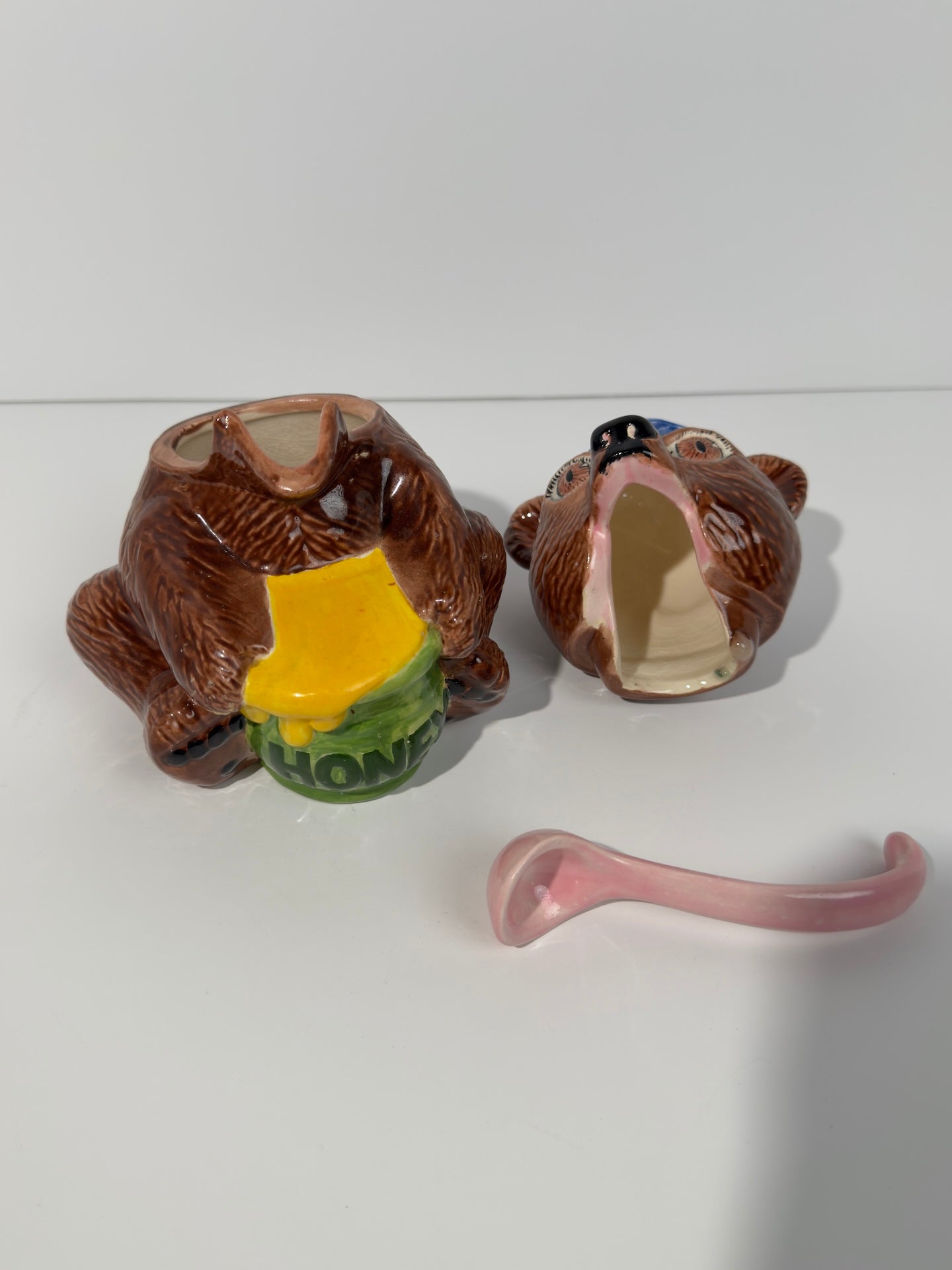 Ceramic Bear Honey Pot with Spoon